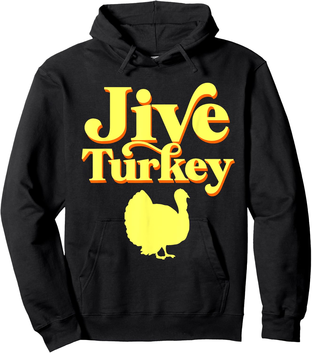 Funny Retro Jive Thanksgiving Turkey Hoodie - Hoodie | Black