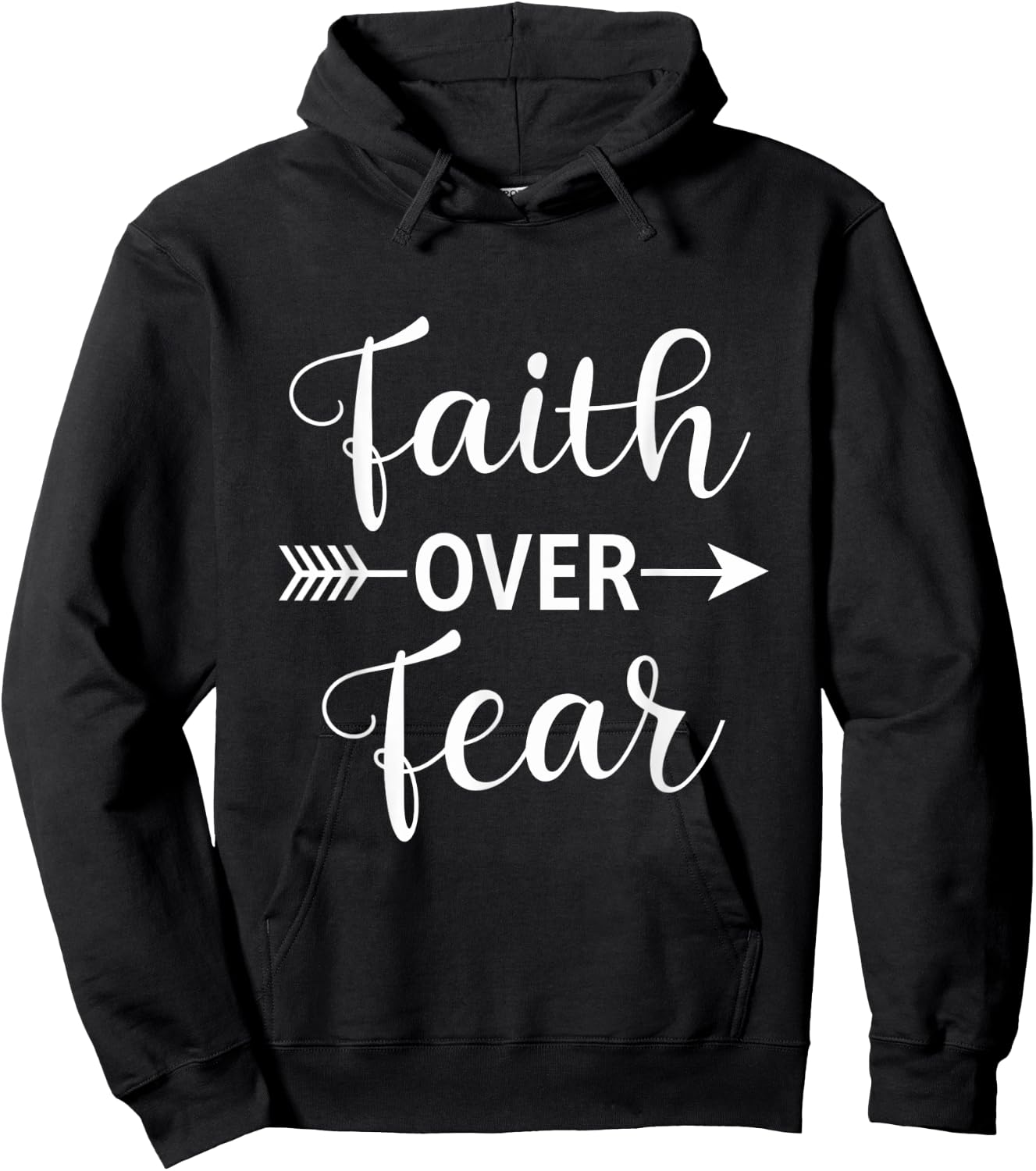 Faith Over Fear Inspirational Christian Motivational Hoodie - Hoodie | Black