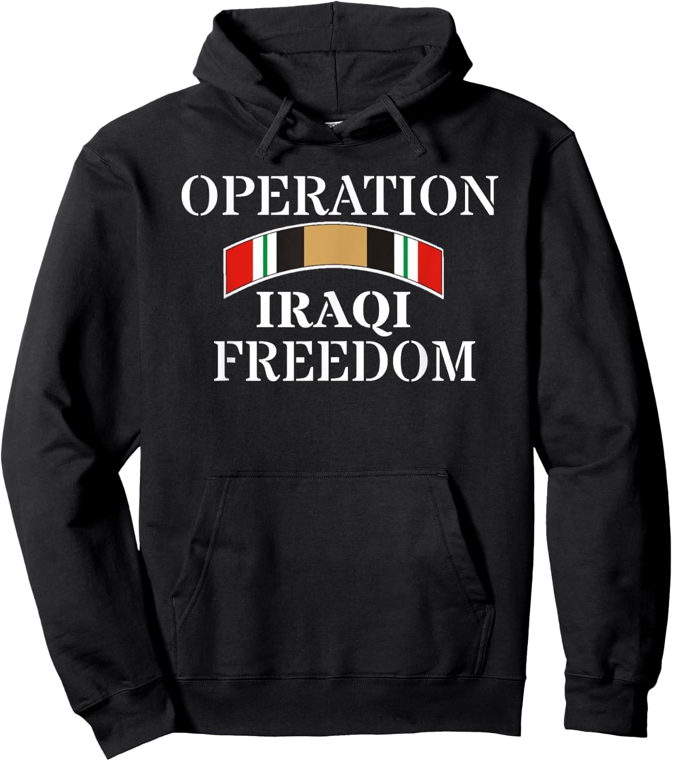 Veteran shirt Iraq War Service Ribbon Iraq War Veteran Hoodie - Hoodie | Black