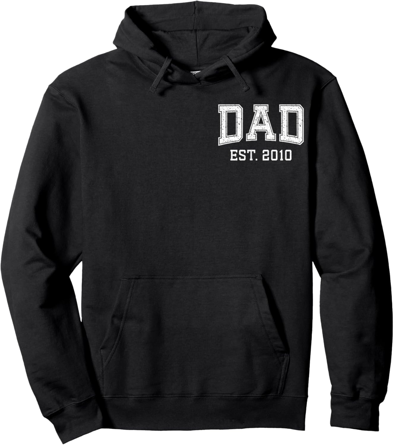 Dad Est 2010 Custom Dad Personalized Fathers Day Customized Hoodie - Hoodie | Black