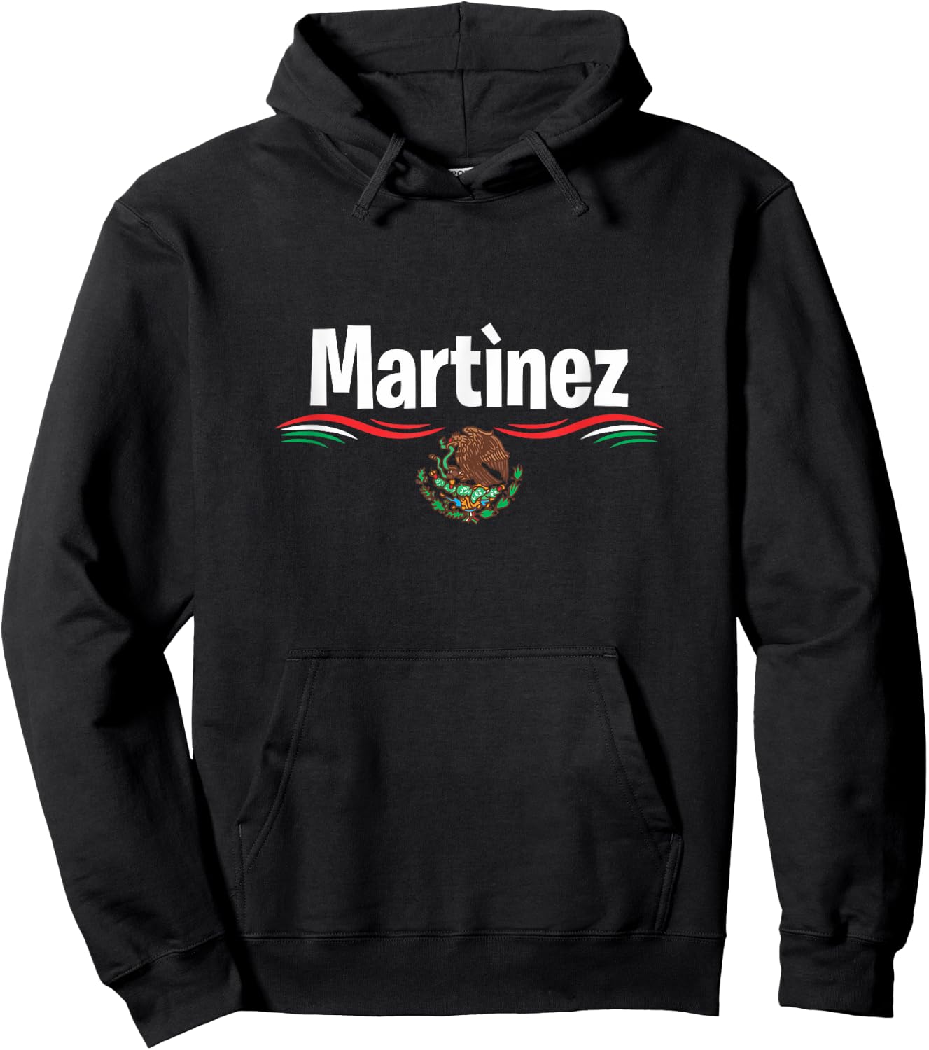 Mexico Flag T Shirt Spanish Day of Birth Name Martinez Hoodie - Hoodie | Black