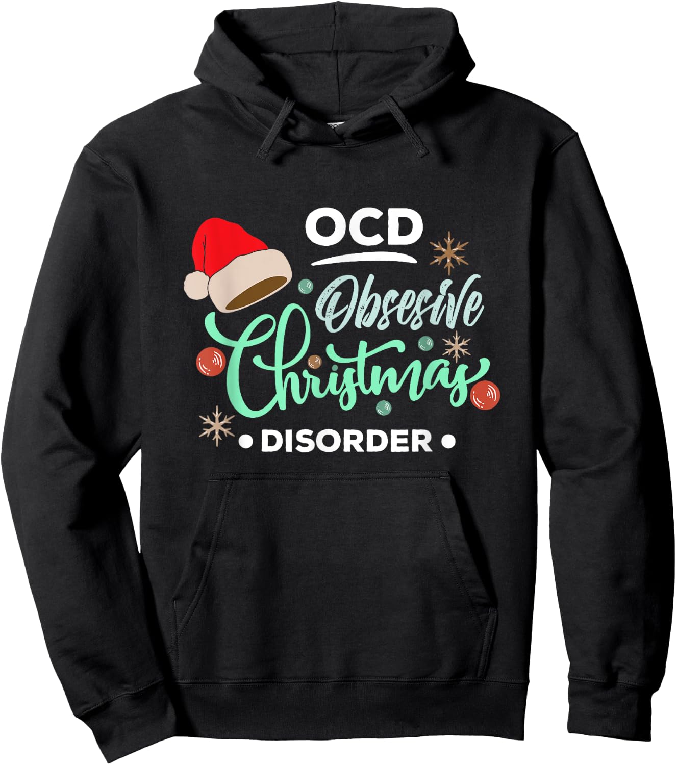 my Cool Christmas - OCD Obsessive Christmas Disorder Hoodie - Hoodie | Black