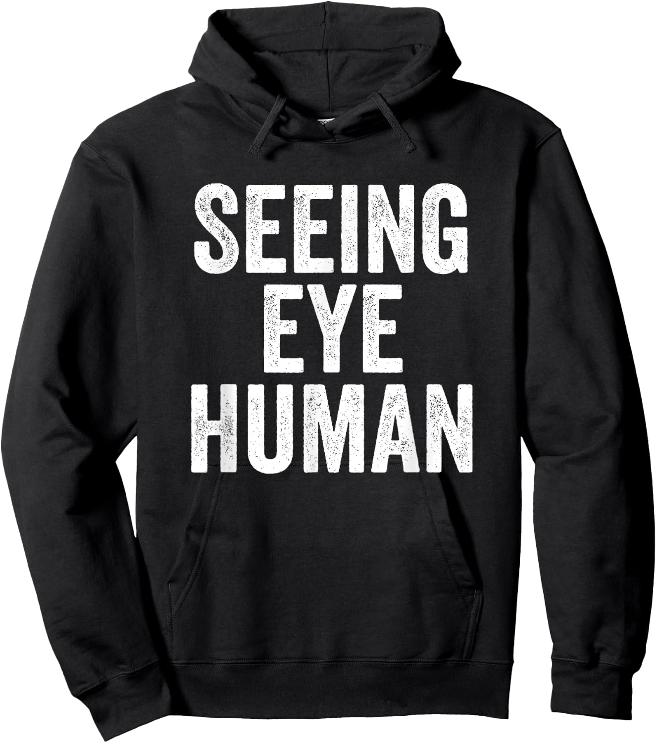 Seeing Eye Human Funny Dog Owner Of Blind Dog Hoodie - Hoodie | Black