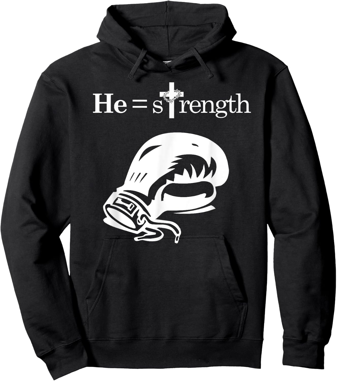 Christian Sports Inspirational Quote Jesus Boxing Hoodie - Hoodie | Black