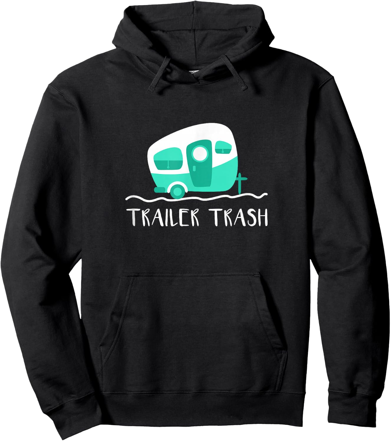 Cute Camper Shirt, Trailer Trash Camping Gift Hoodie - Hoodie | Black
