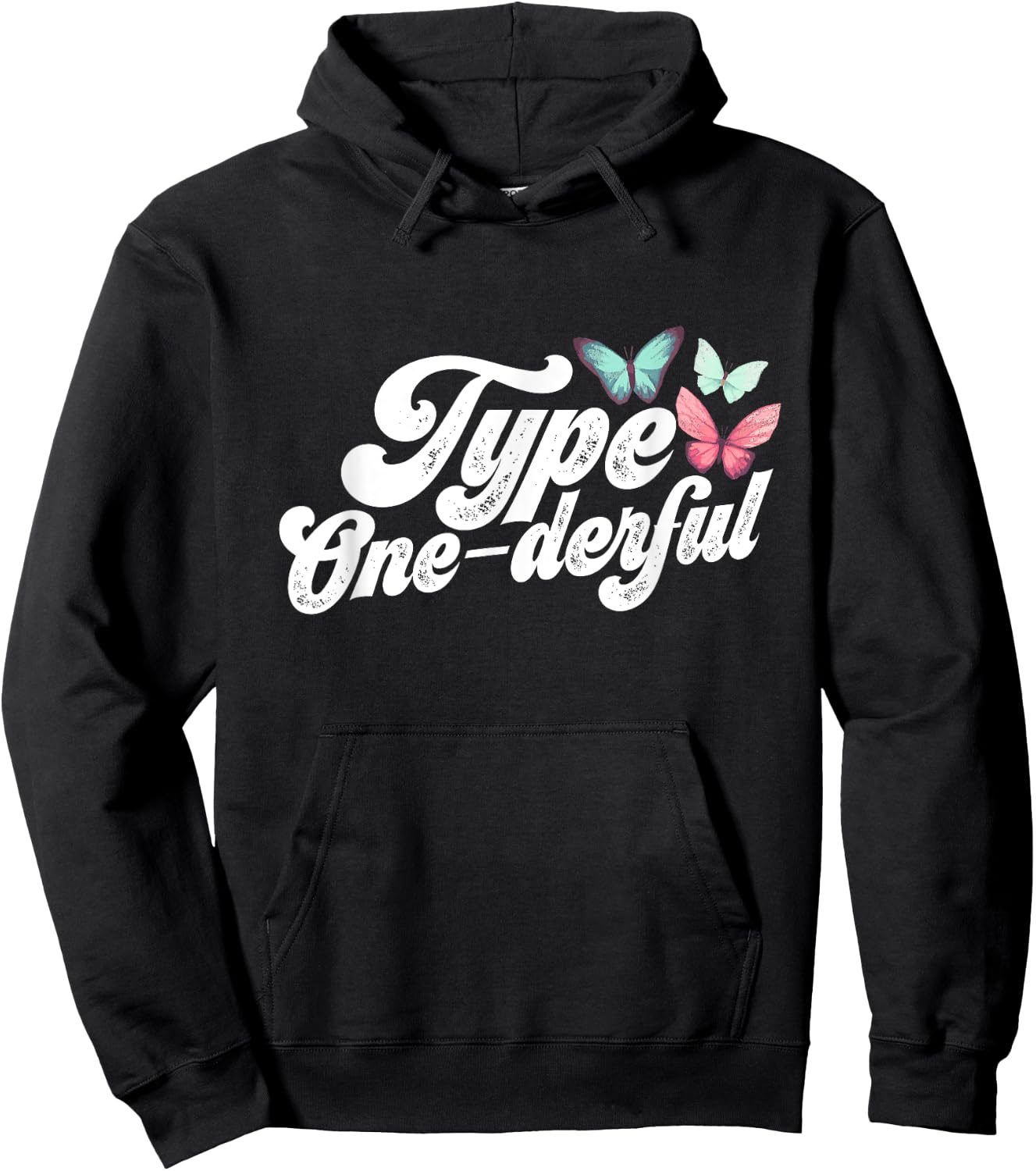 Type One-derful Diabetes T1D Youth Adult Hoodie - Hoodie | Black