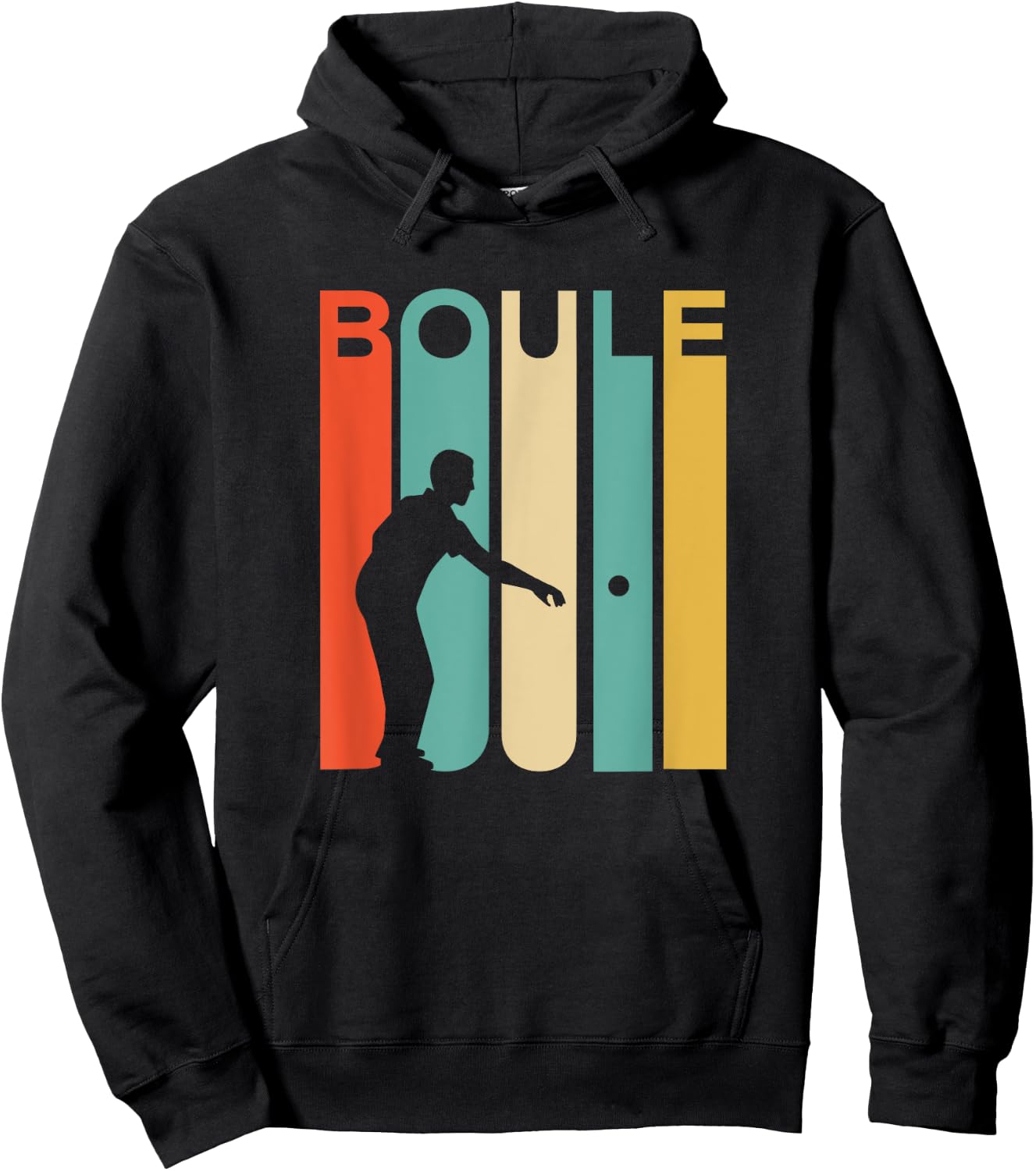 Retro Vintage Boule Shirt Petanque Player Boules Gift Hoodie - Hoodie | Black