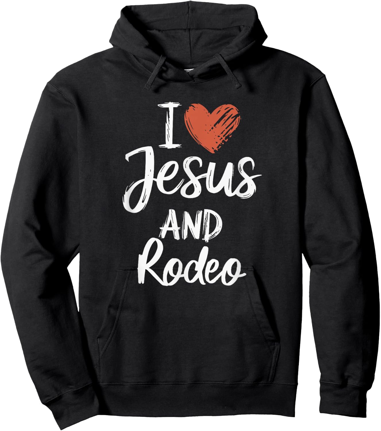 I Love Jesus And Rodeo Christian Religious Rodeo Hoodie - Hoodie | Black