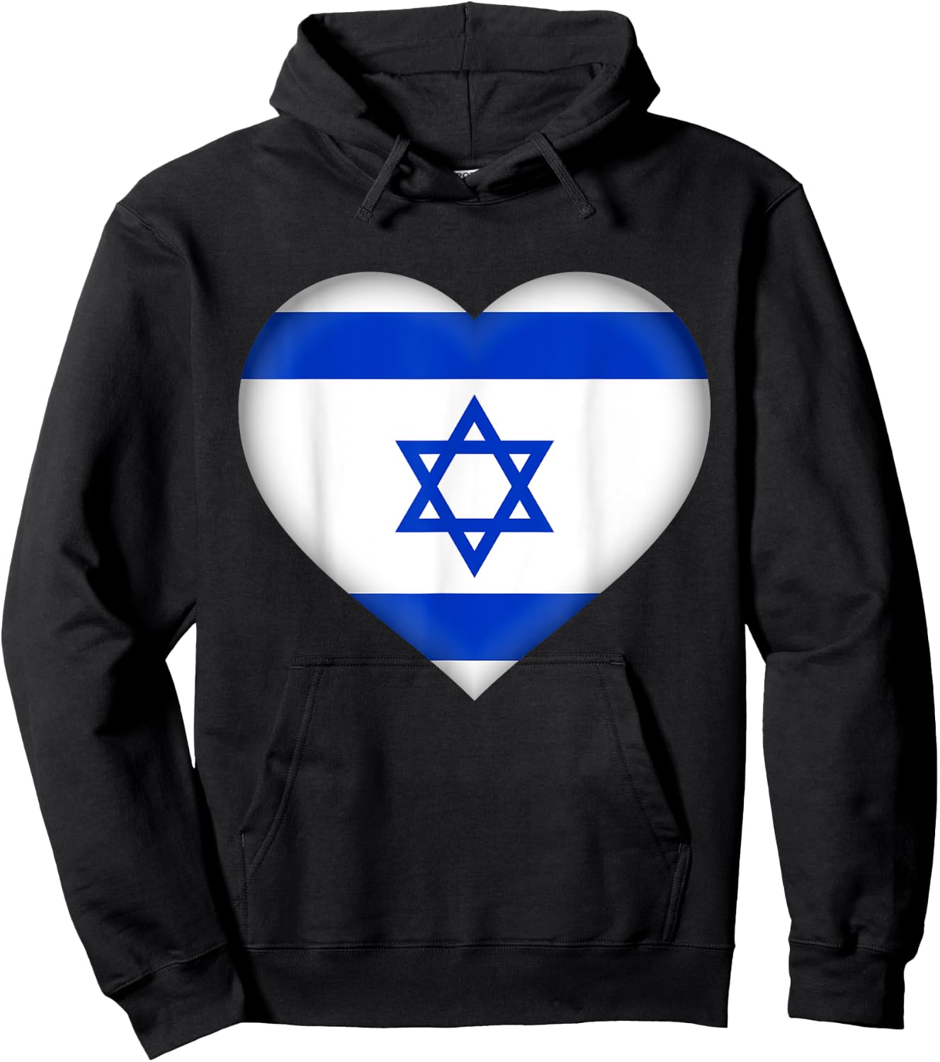 I Love Israel | Israeli Flag Heart Outfit Hoodie - Hoodie | Black