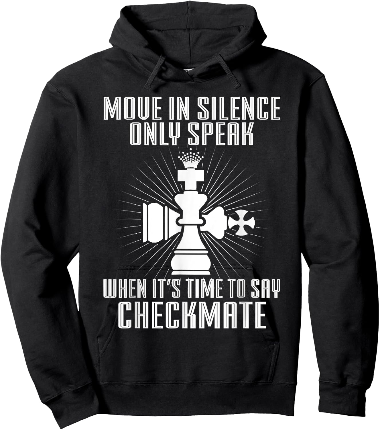 Checkmate T Shirt - Chess Game King and Queen Hoodie - Hoodie | Black