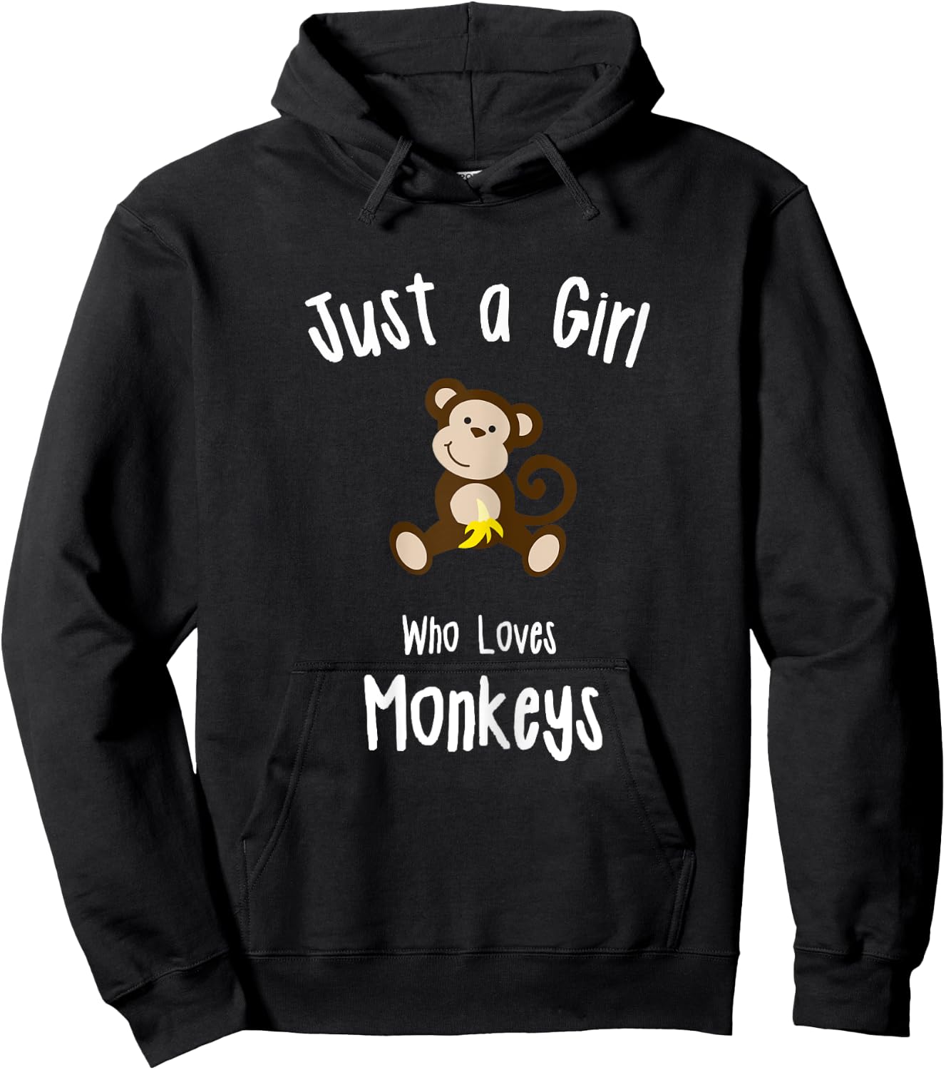 Monkey Shirt for Girls Hoodie - Hoodie | Black