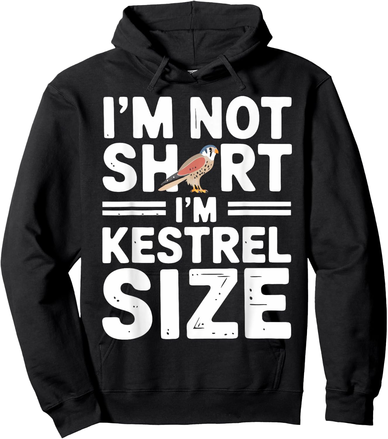 Kestrel Size Birder Birdwatcher Girl American Kestrel Hoodie - Hoodie | Black