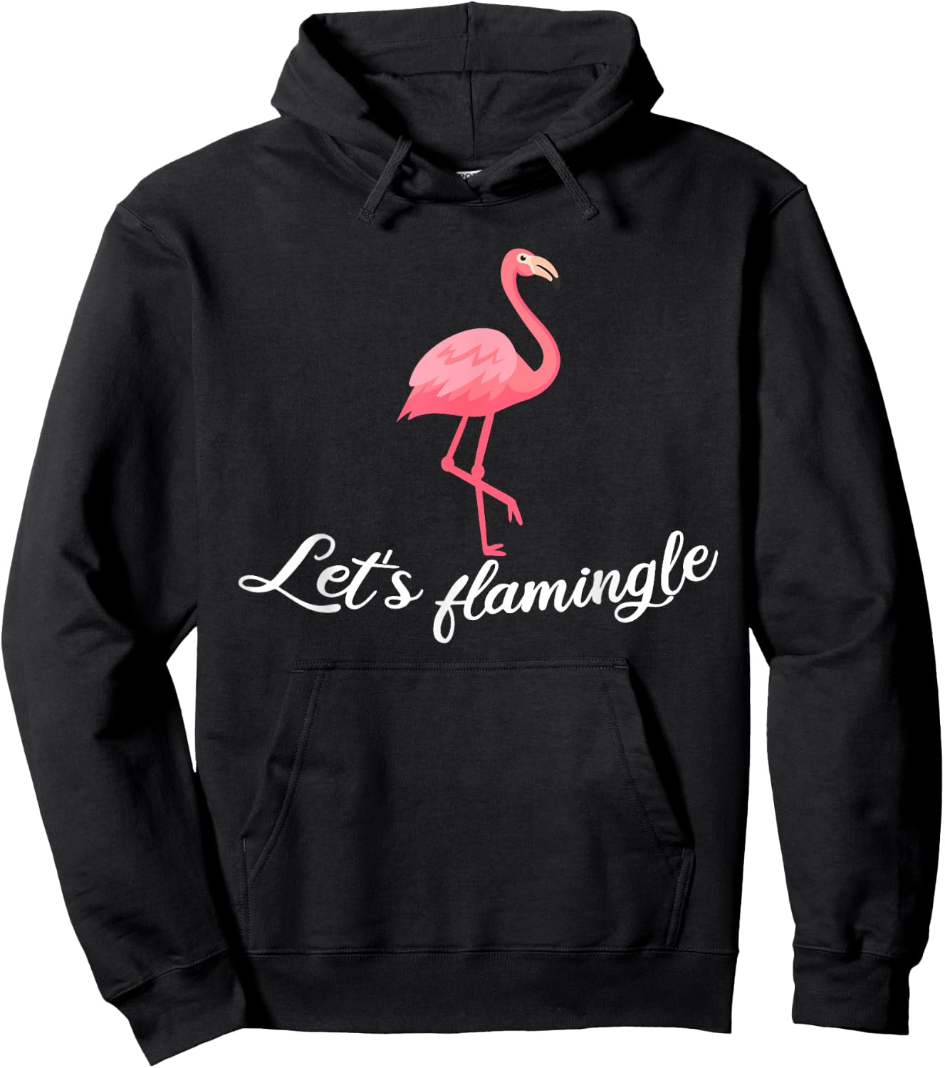 Let's flamingle Funny Tropical Flamingo Bird Hoodie - Hoodie | Black