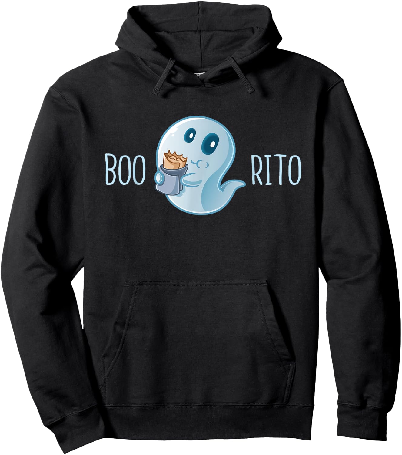 Boo-Rito Ghost Mexico Taco Burrito Ghost Halloween Costume Hoodie - Hoodie | Black