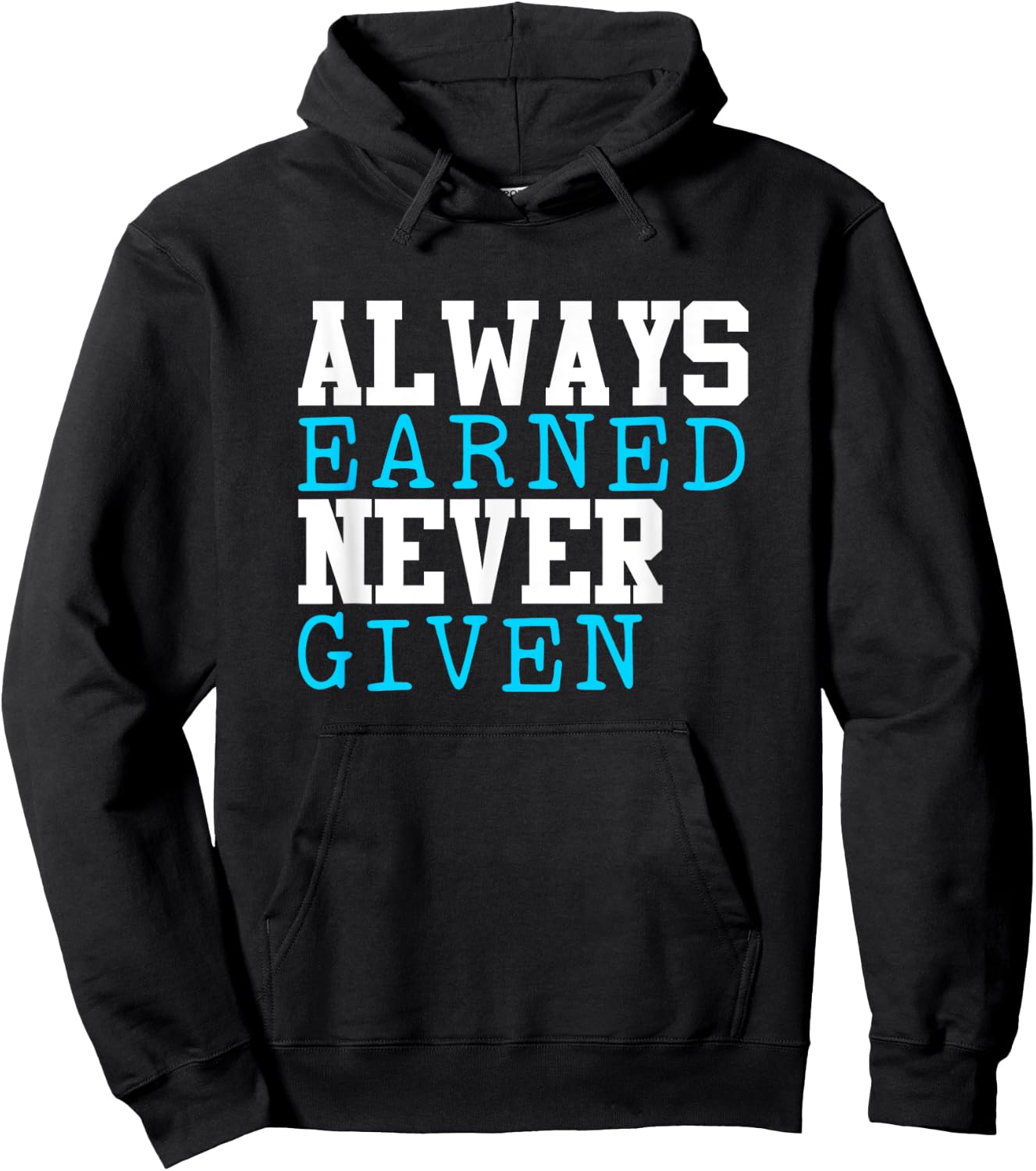 Always Earned Never Given Wrestling Football Mom Gift Sport Hoodie - Hoodie | Black