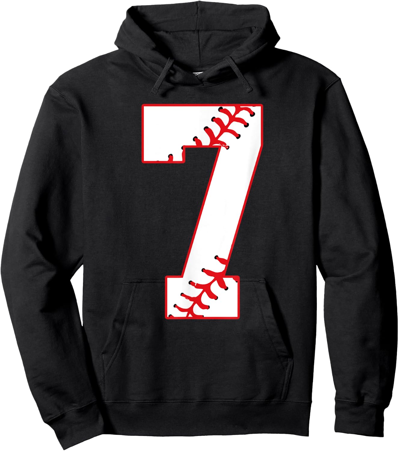 Cute Seventh Birthday Party 7th Baseball Born 2012 Hoodie - Hoodie | Black