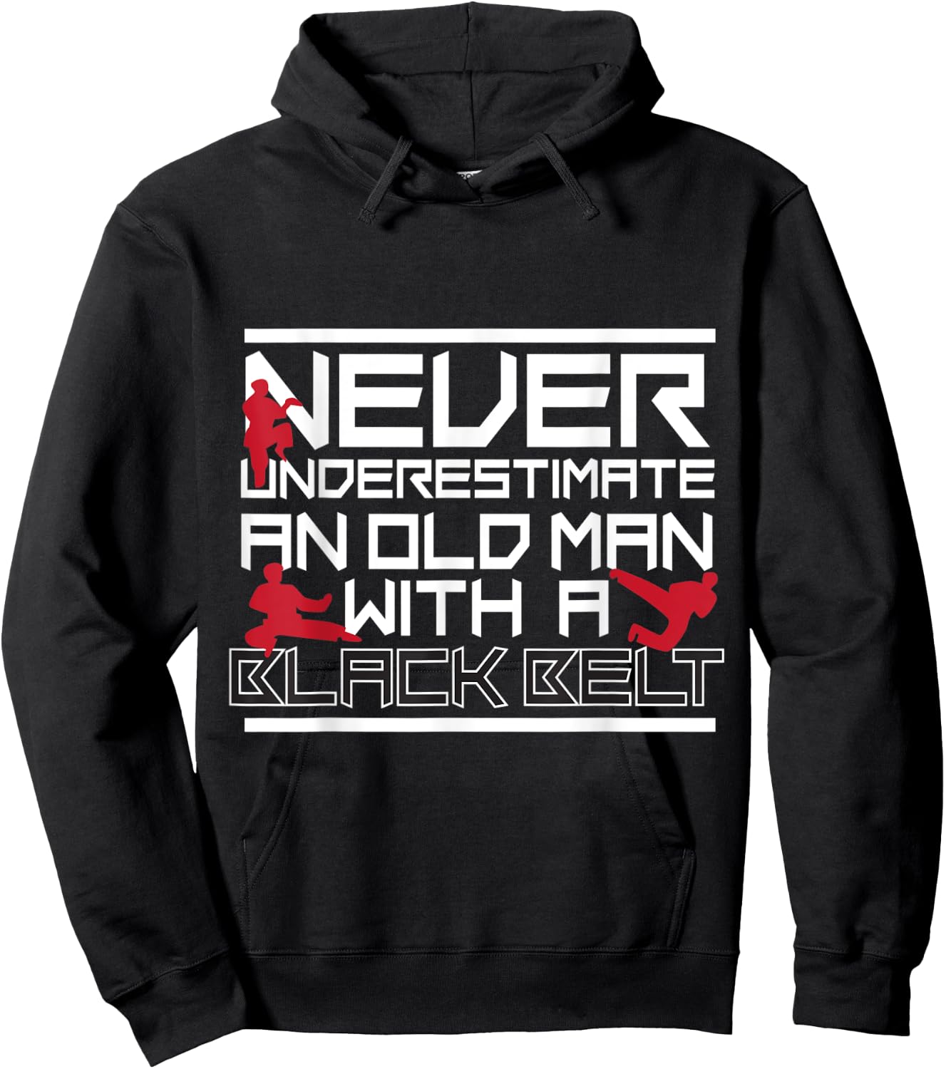 Taekwondo Shirt Martial Arts for Karate Dad and Grandpa Hoodie - Hoodie | Black