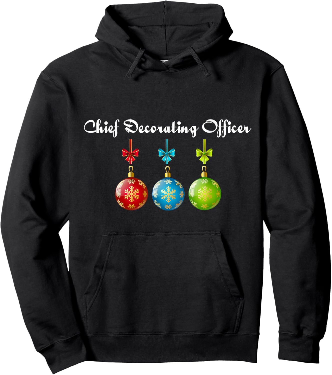 Chief decorating officer Christmas holiday official Hoodie - Hoodie | Black
