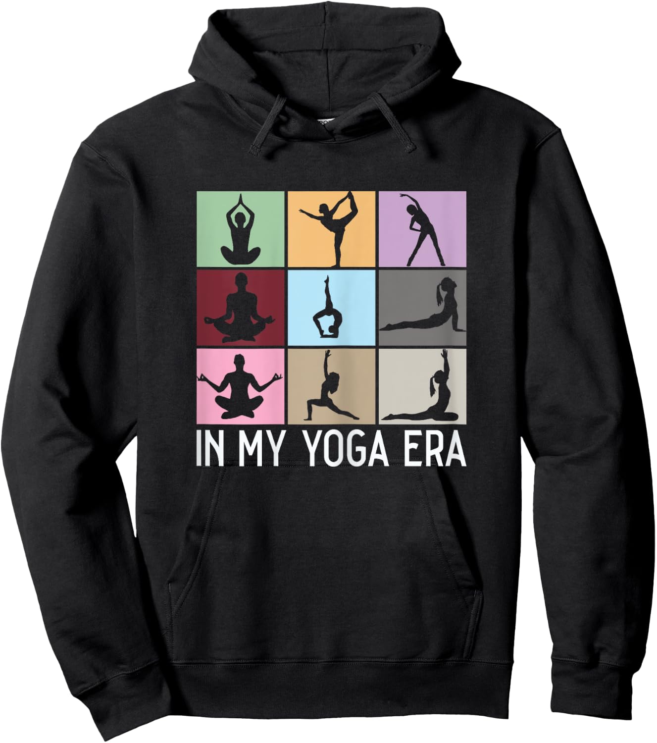 In My Yoga Era funny Girls Yoga Yogi Mom Meditation Namaste Hoodie - Hoodie | Black