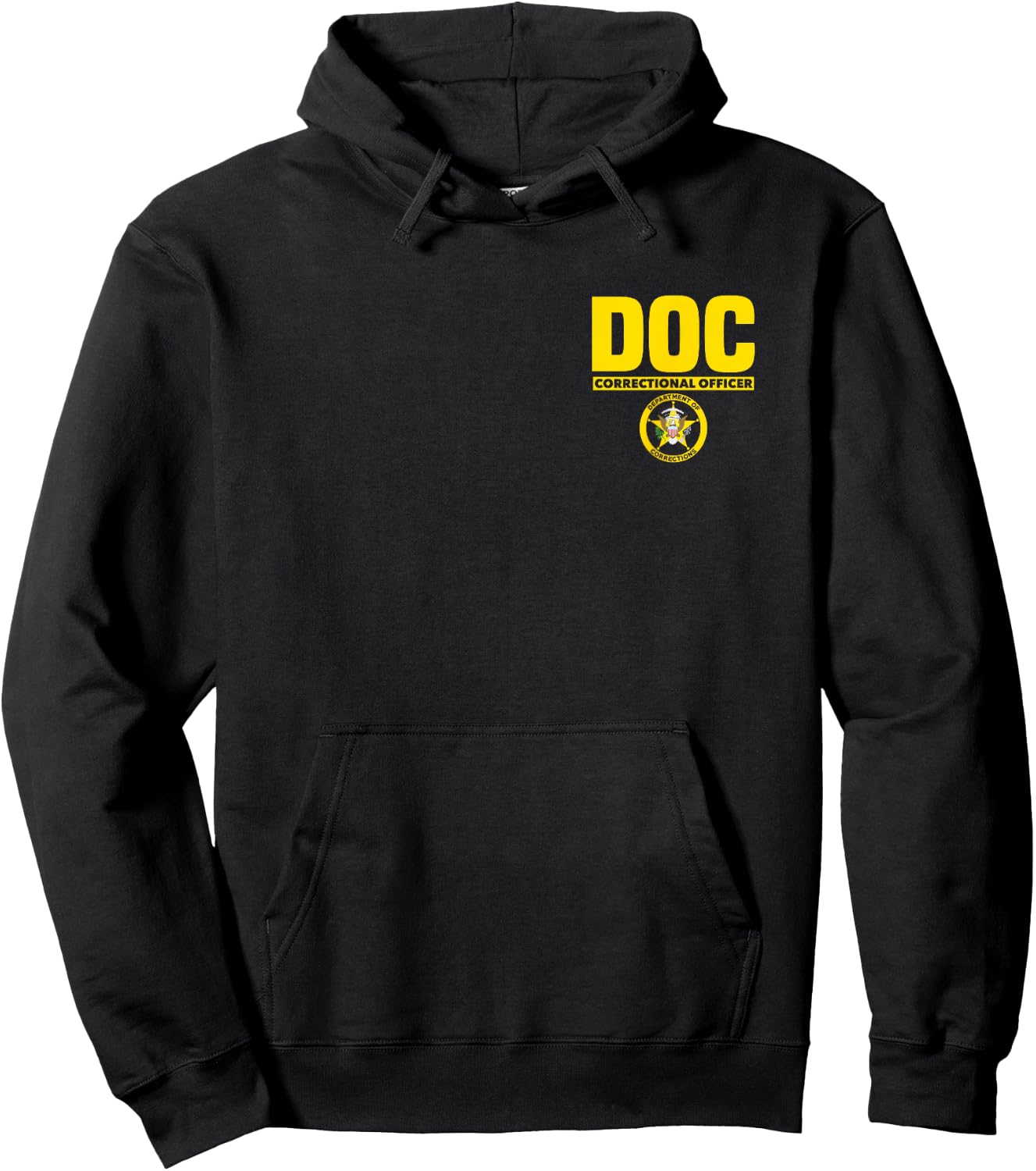 Correctional Prison Officer Thin Gray Line Flag Duty Hoodie - Hoodie | Black