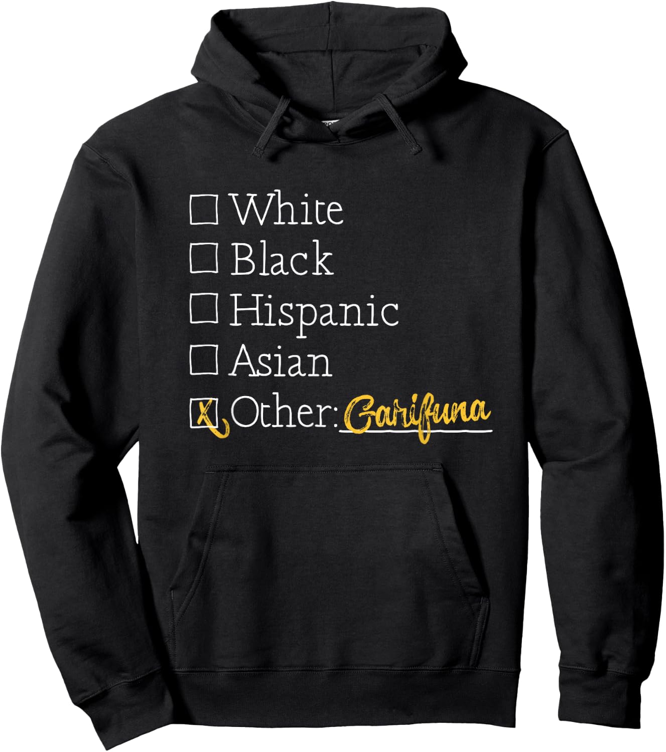 Garifuna Clothes Garifuna - -Adults, Black, Small, Short Sleeve, Cotton 60% Polyester 40%, Modern, , T Back, Letter Print, Music, Birthday, Casual, Walking Hoodie - Hoodie | Black