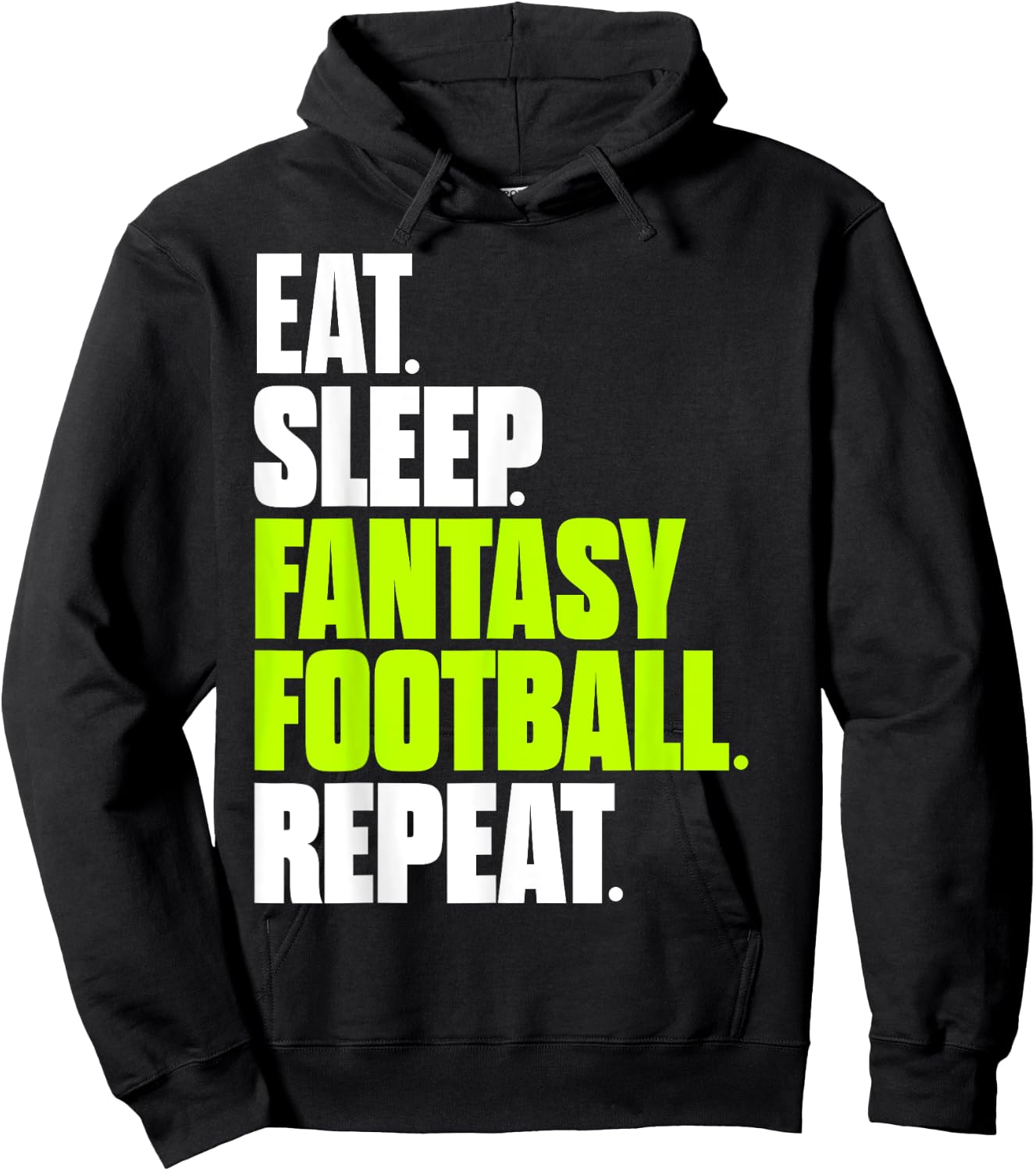 Eat Sleep Fantasy Football Funny Football Gifts Hoodie - Hoodie | Black