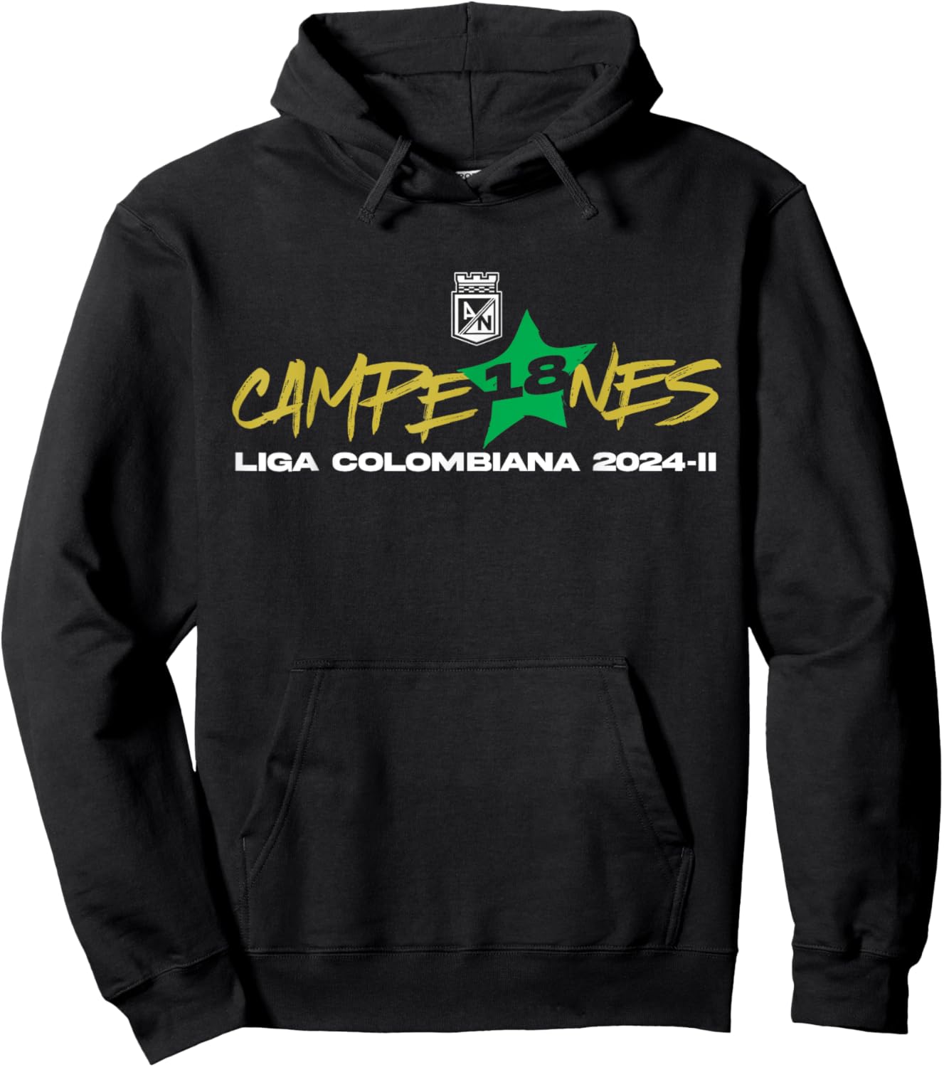 Atletico Nacional - 2024 Colombia Cup Champions Hoodie - Hoodie | Black