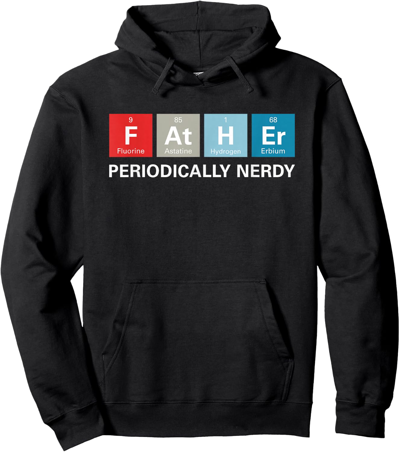 Funny Dad Periodic Table Nerdy Hoodie - Hoodie | Black