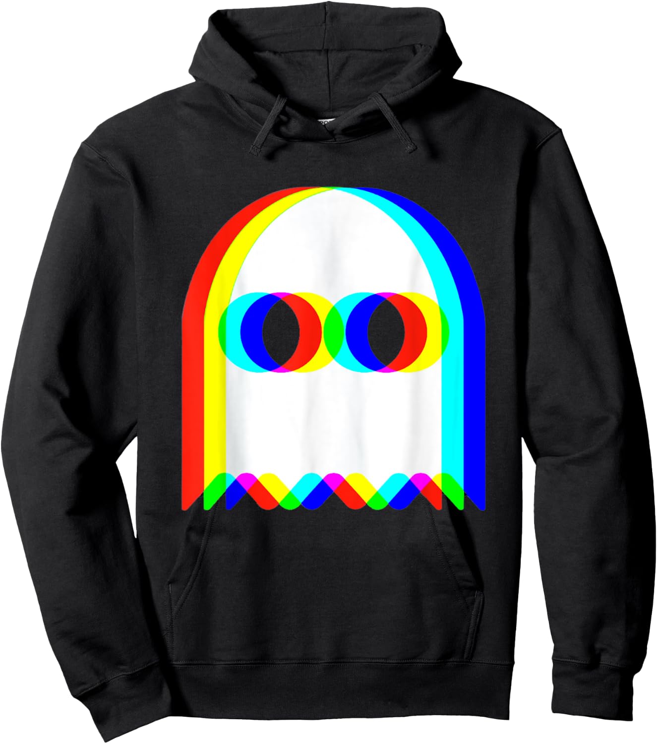 Funny Trippy Ghost Vaporwave Halloween Rave Party Funny Hoodie - Hoodie | Black