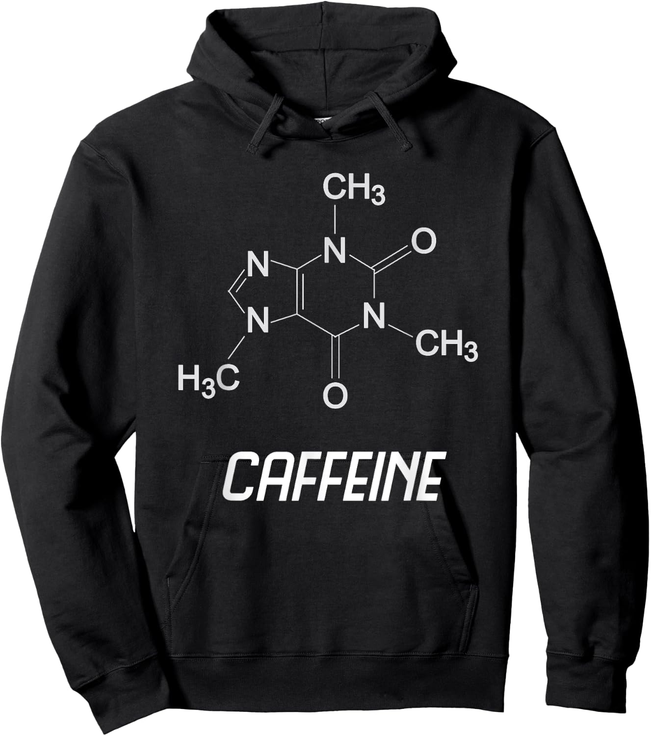 Caffeine Molecule Structure - Science & Coffee Lovers Gift Hoodie - Hoodie | Black