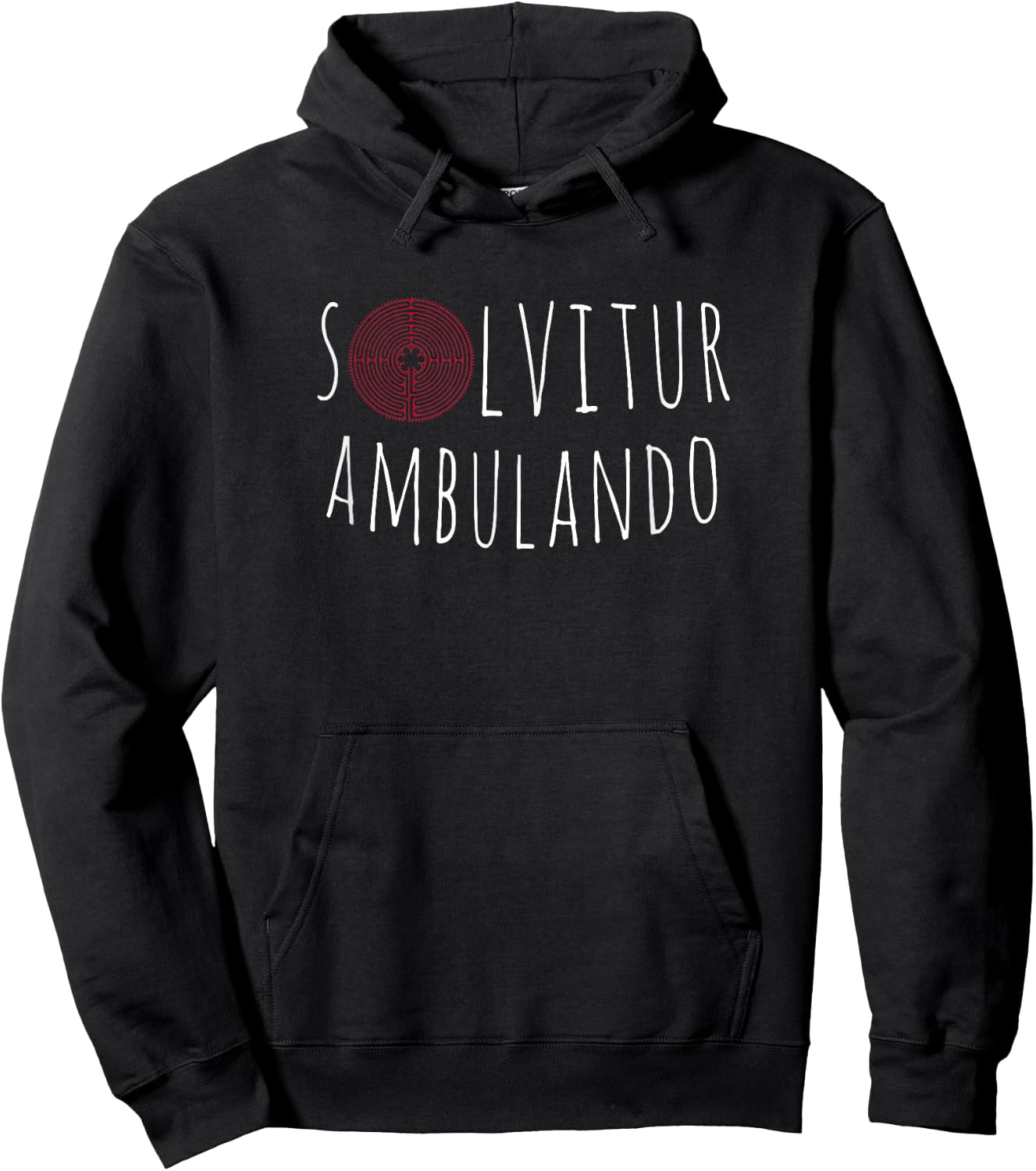 Solvitur Ambulando Labyrinth Walking Hoodie - Hoodie | Black