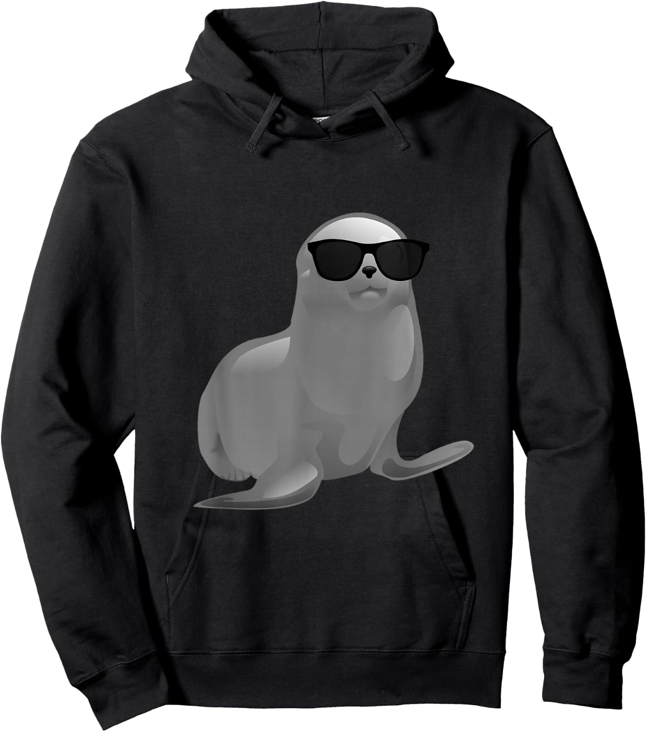 Seal - Cool Animal Shirt Hoodie - Hoodie | Black
