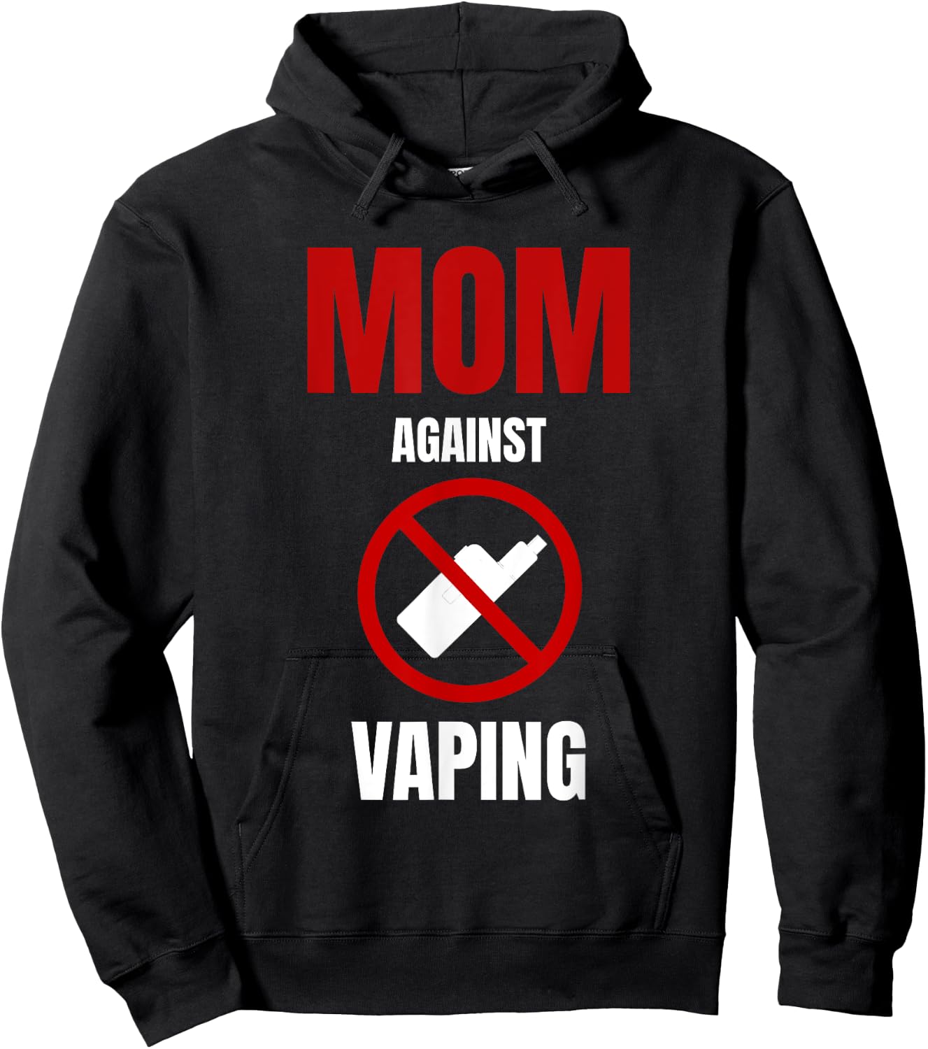 Mom Against Vaping Anti Vaping No Smoking Against Vape Hoodie - Hoodie | Black