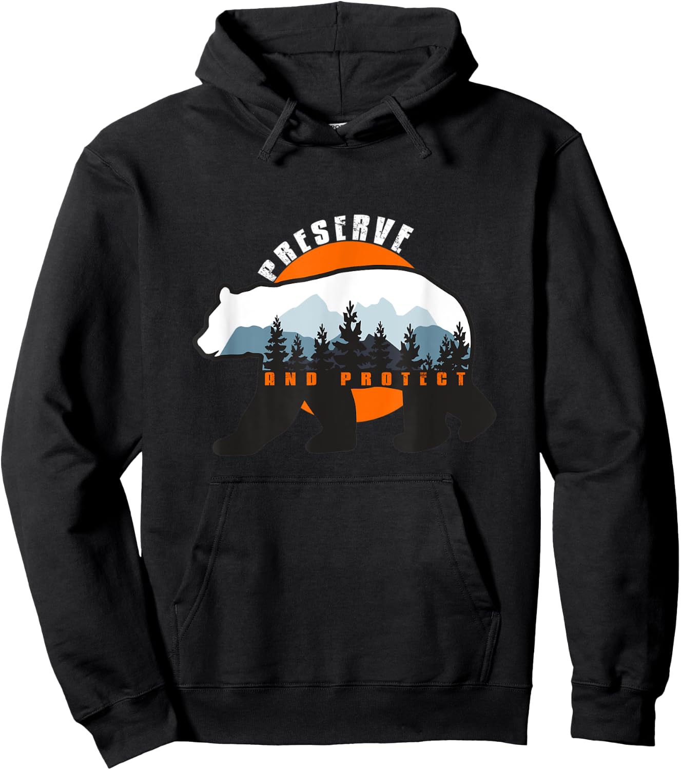 Preserve and Protect - Save our National Parks Black Bear Hoodie - Hoodie | Black
