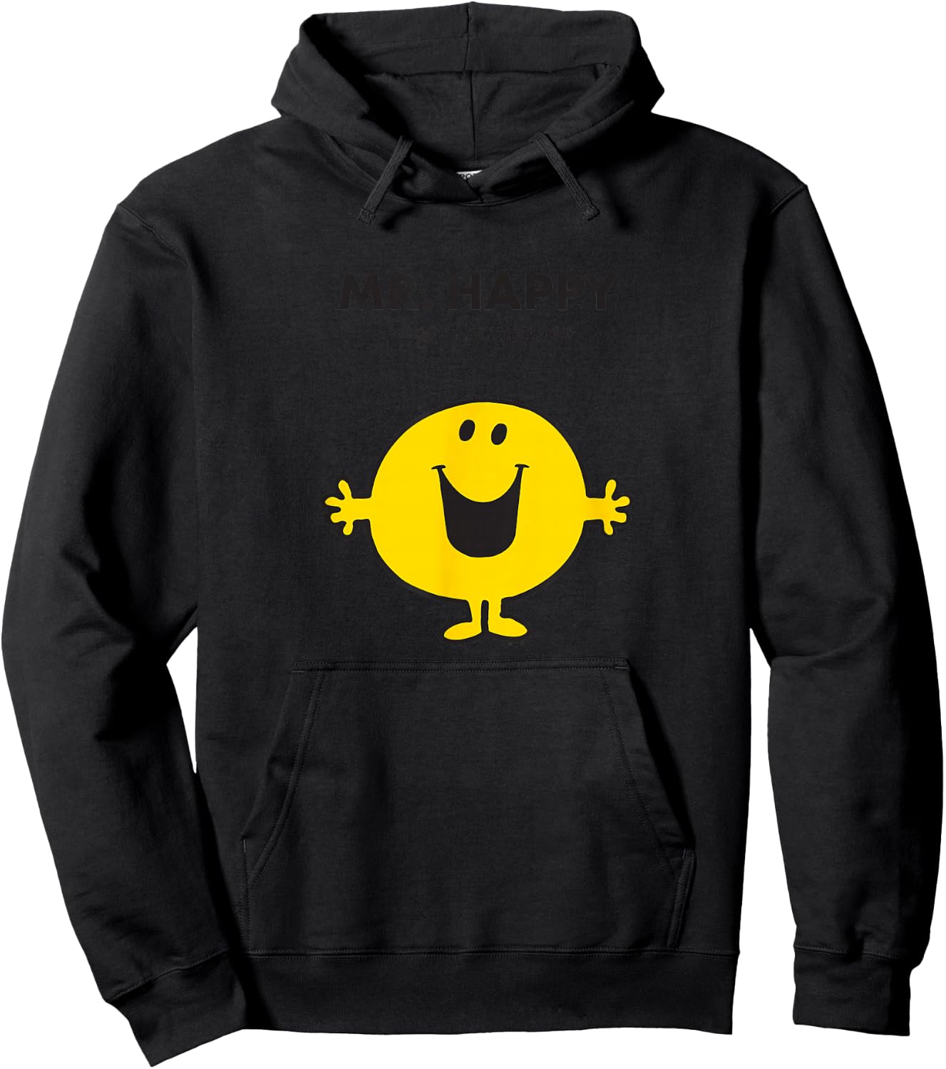 Mr. Men Mr. Happy Hoodie - Hoodie | Black