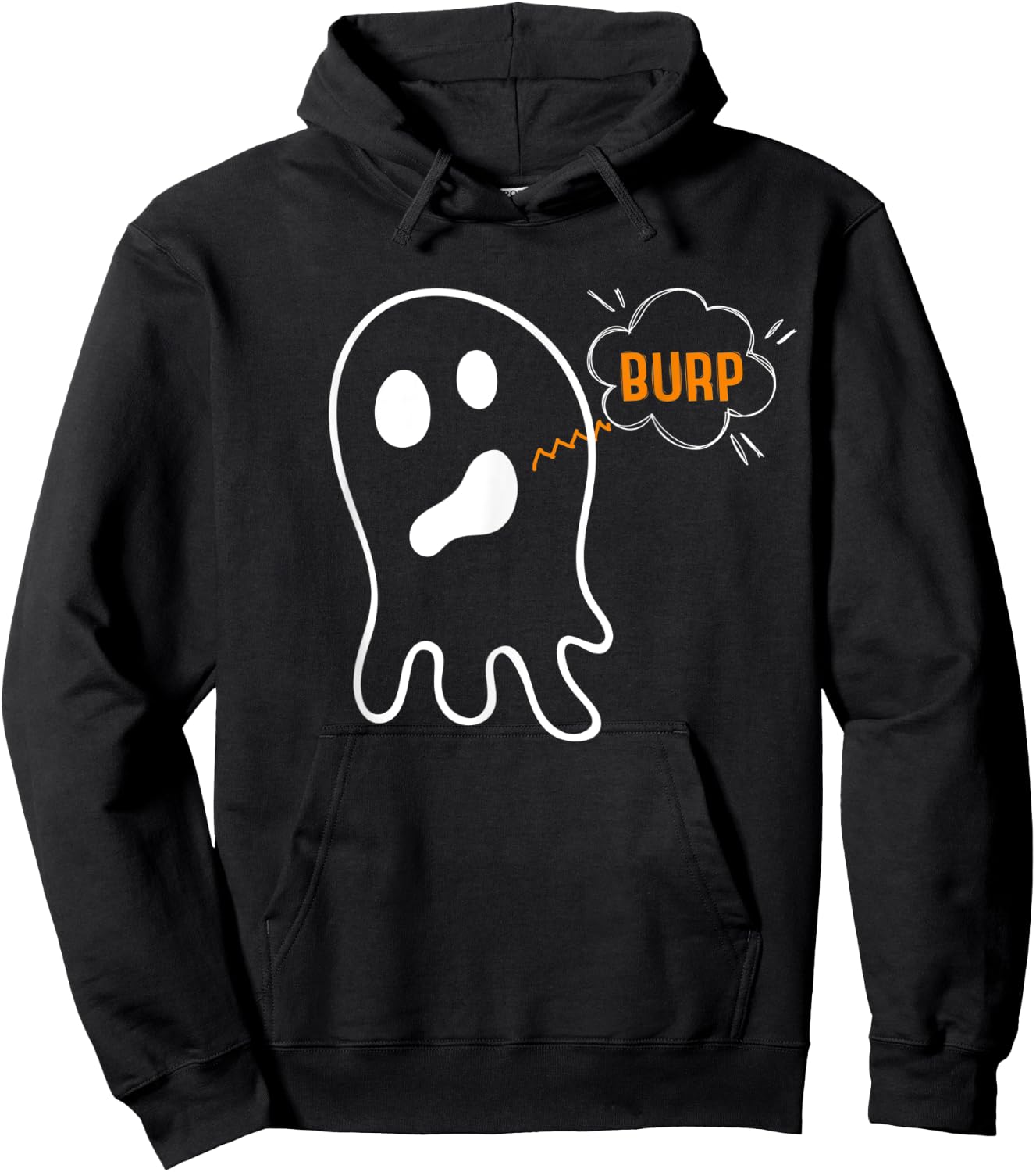 Burping Ghost Belch Burp Funny Halloween Hoodie - Hoodie | Black