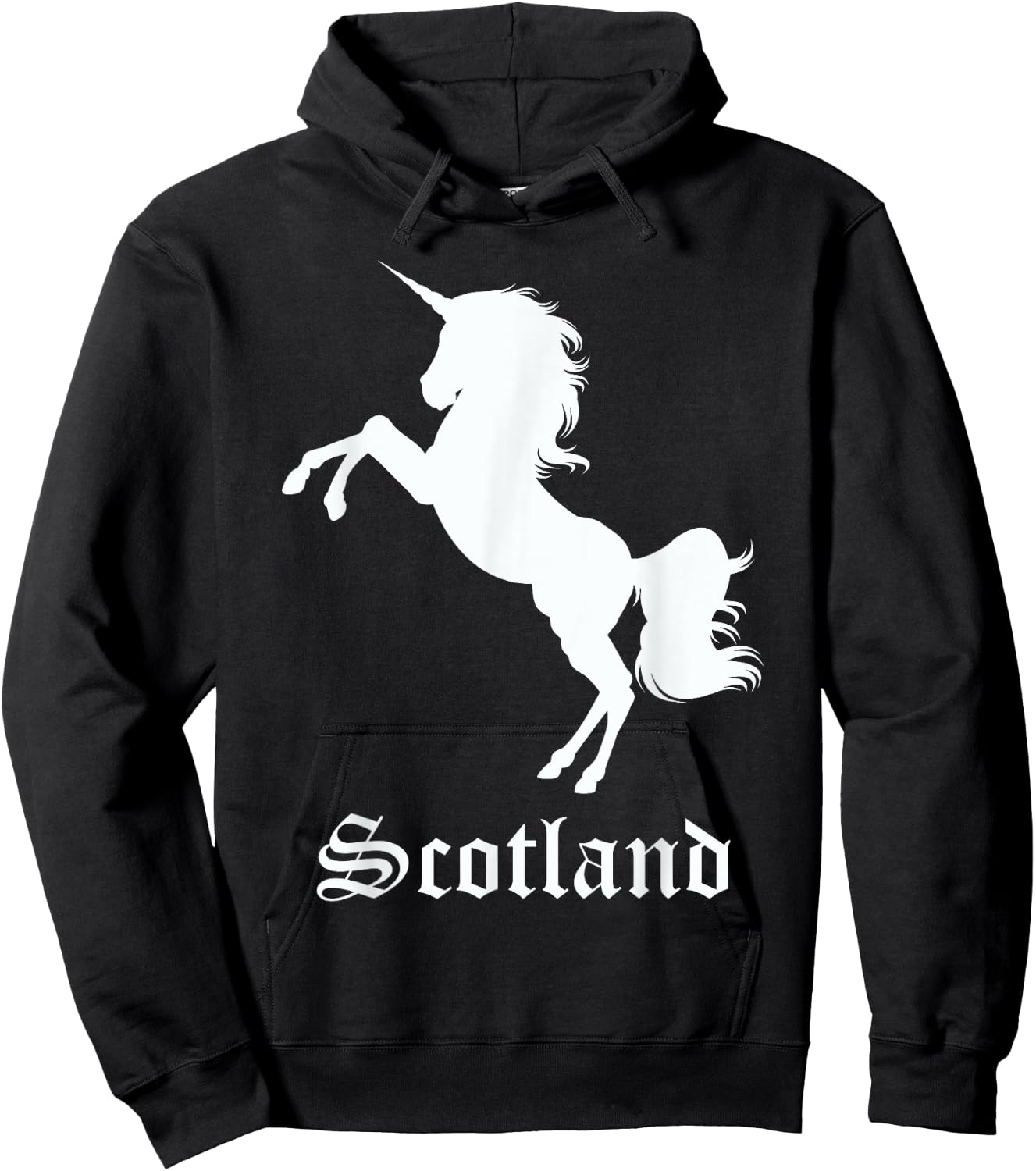 Scotland Unicorn Silhouette National Symbol Scottish Gifts Hoodie - Hoodie | Black