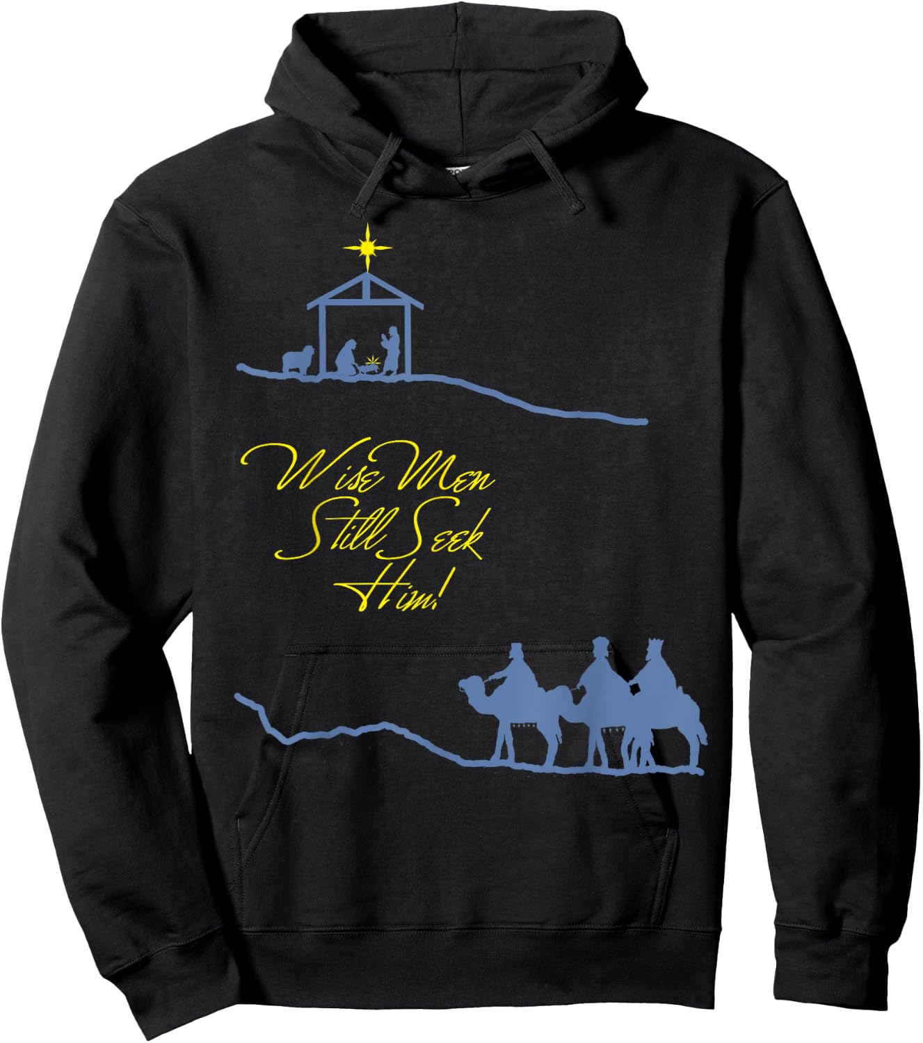 Wise Men Still Seek Him Christmas Scene Hoodie - Hoodie | Black