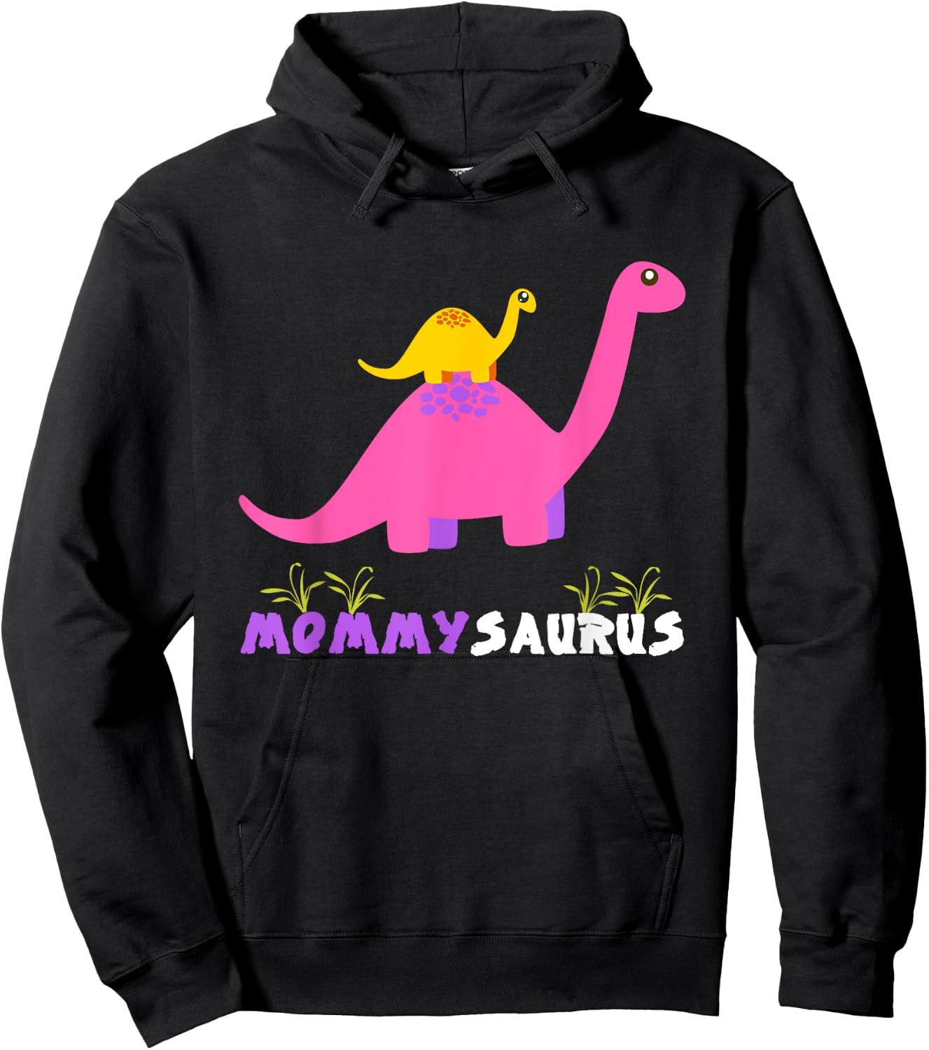 Mommysaurus Shirt Cute Mother Dinosaur Mommy Saurus Matching Hoodie - Hoodie | Black