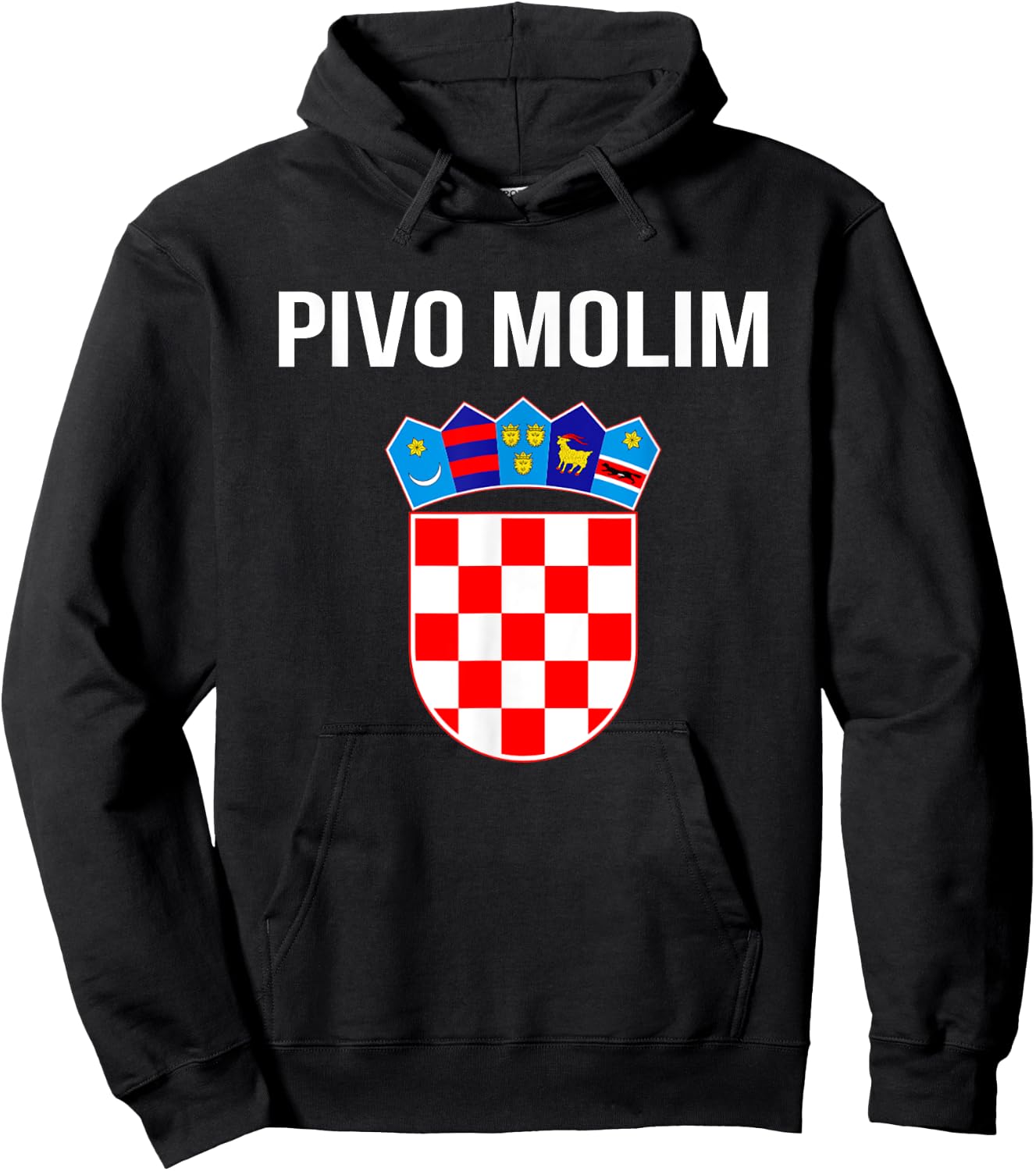 Beer Please In Croatian Shirt Hrvatska Croatia Souvenir Gift Hoodie - Hoodie | Black
