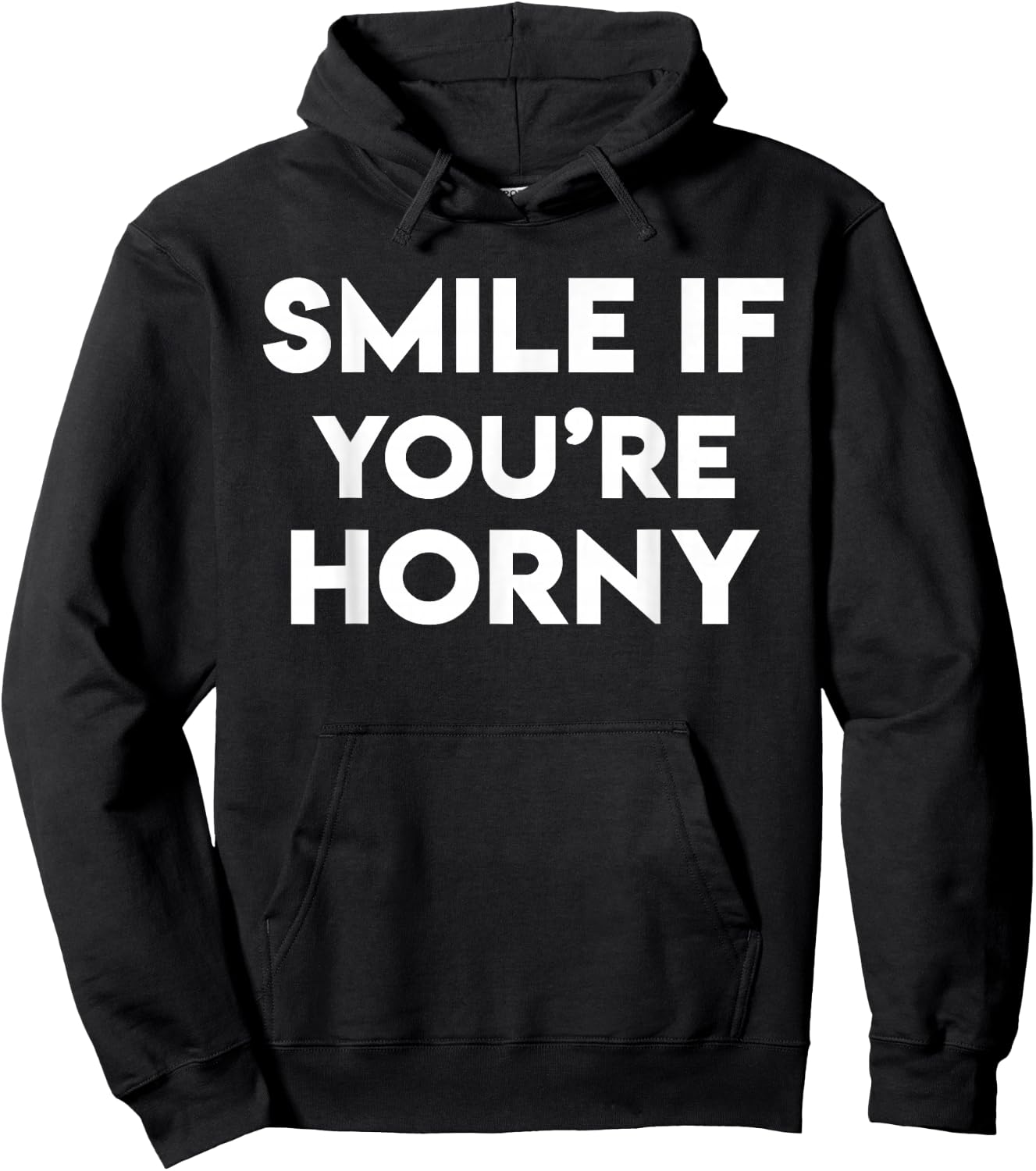 Smile If You Are Horny Funny Hoodie - Hoodie | Black