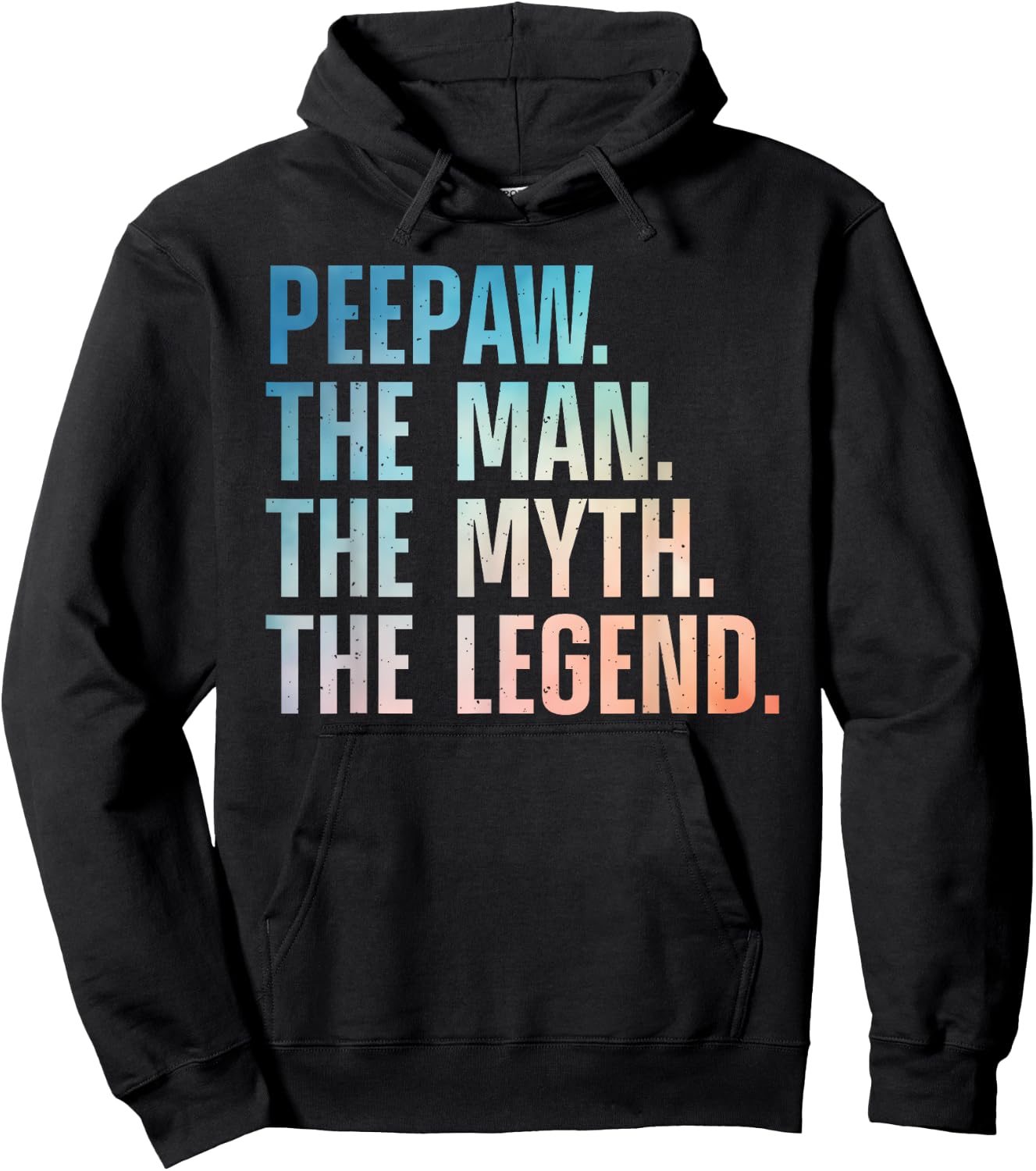 Peepaw Design For Grandpa Grandfather From Grandkids Peepaw Hoodie - Hoodie | Black
