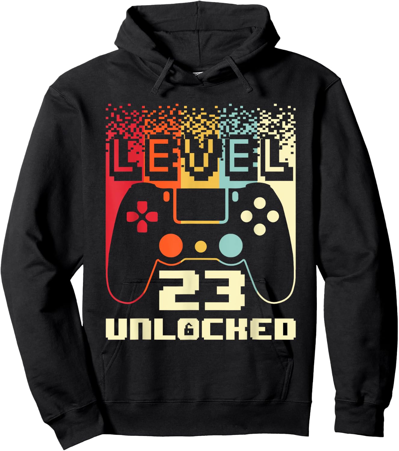 23rd Birthday Level 23 Unlocked Gamer 23 Year Old Hoodie - Hoodie | Black