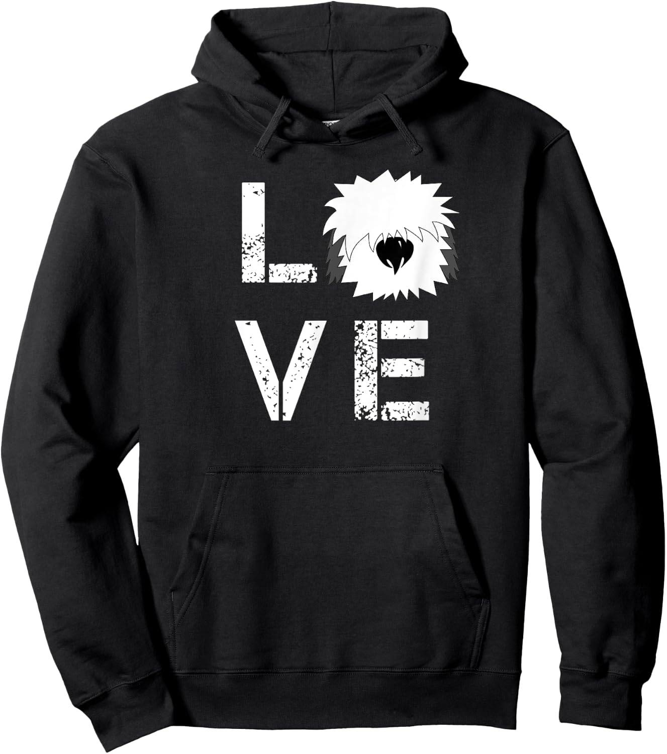 Love My Dog - Funny English Sheepdog Cool Pet Hoodie - Hoodie | Black