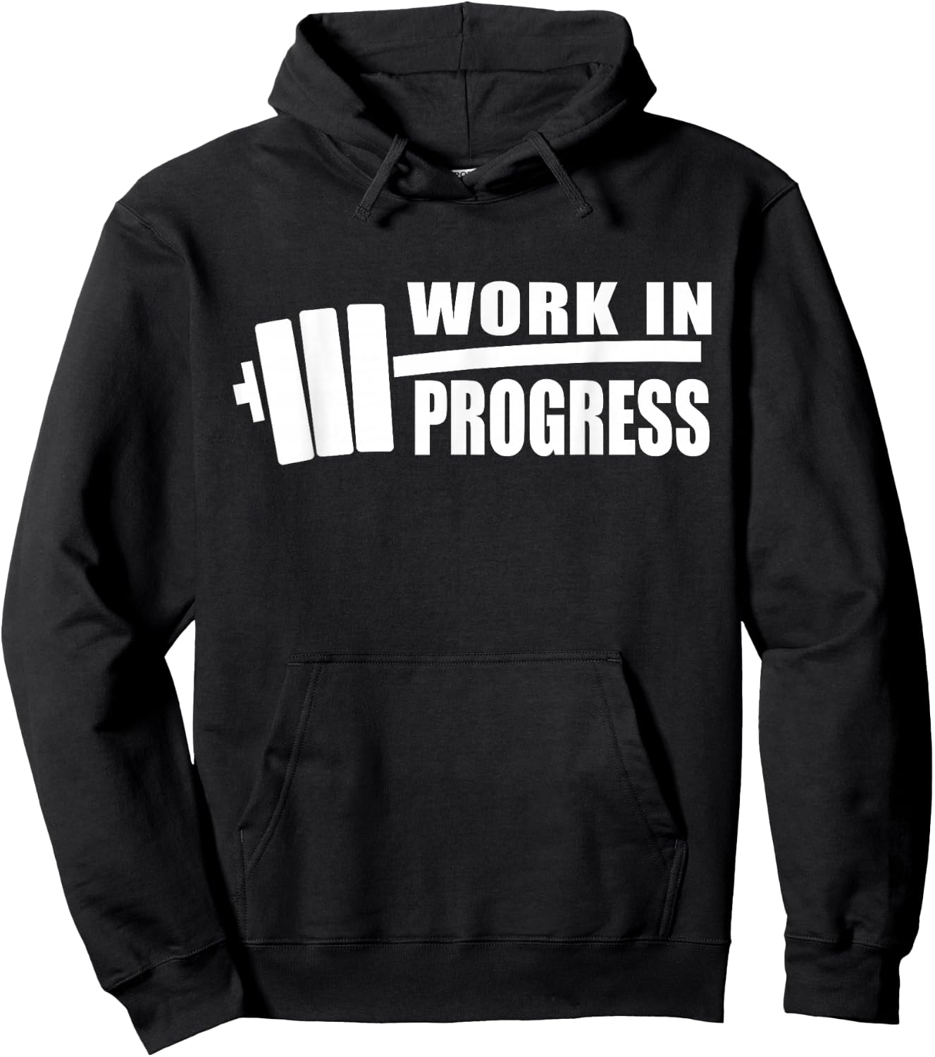 WORK IN PROGRESS Gym Workout Fitness Motivation Design C507 Hoodie - Hoodie | Black