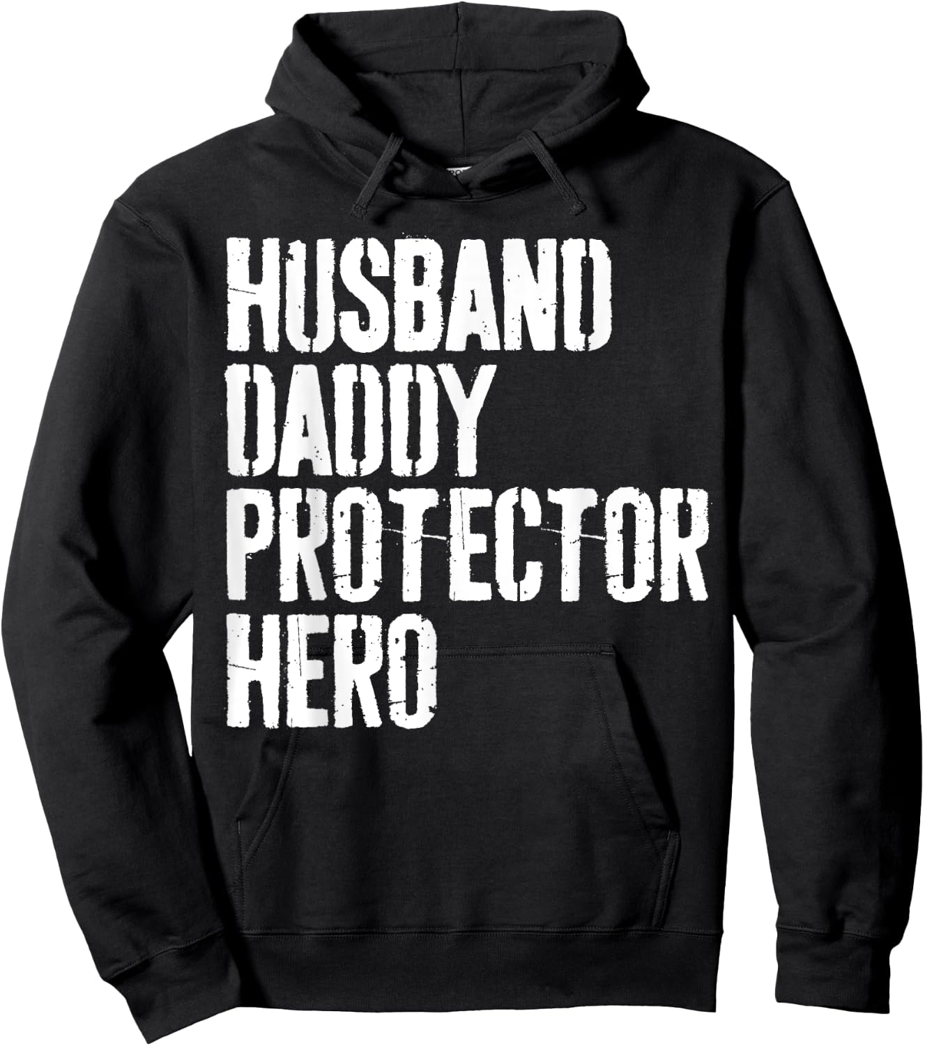 Husband Daddy Protector Hero Shirt Men Dad Fathers Day Hoodie - Hoodie | Black