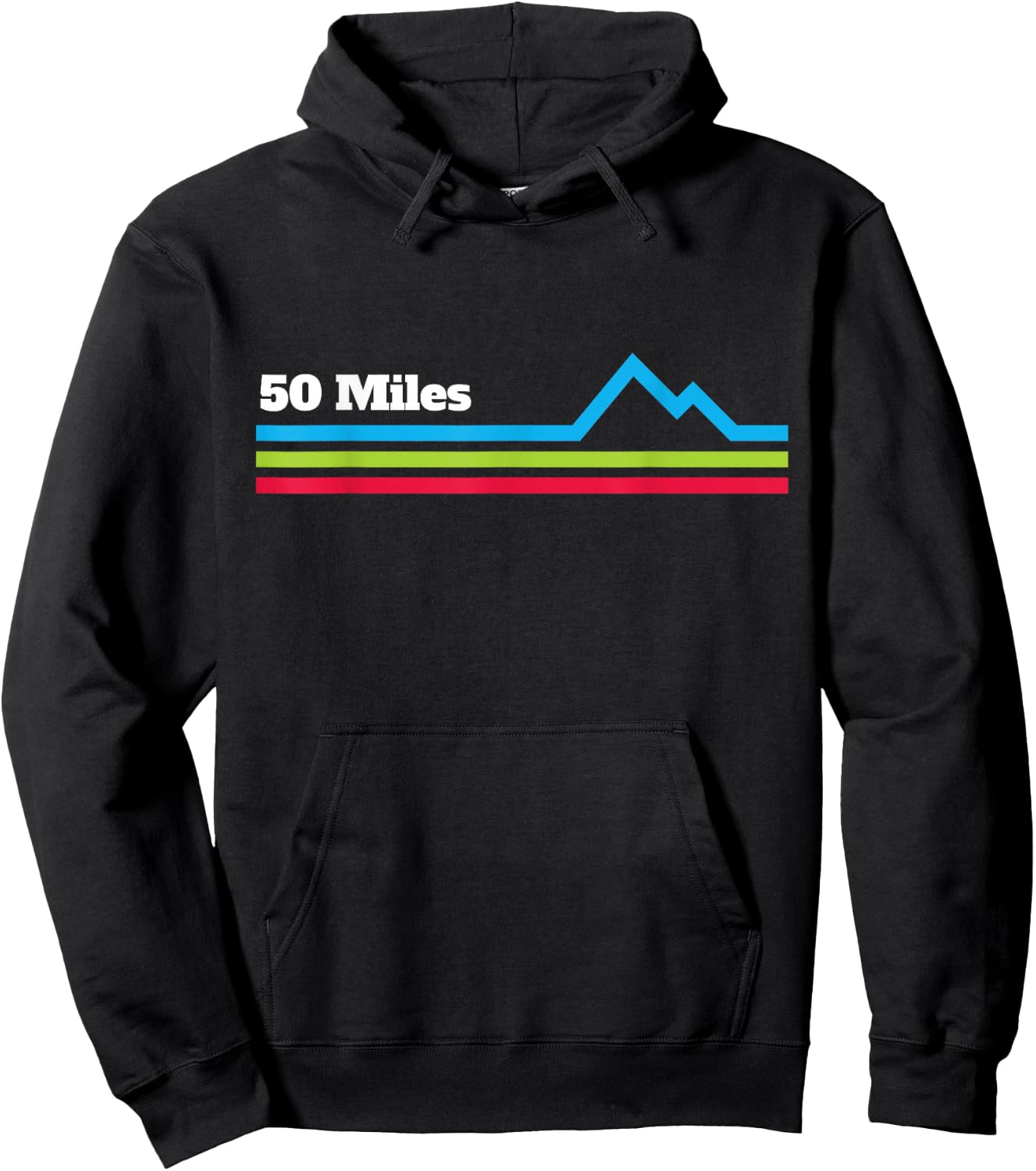 Ultra Marathon Shirt - 50 Miles Mountains Hoodie - Hoodie | Black