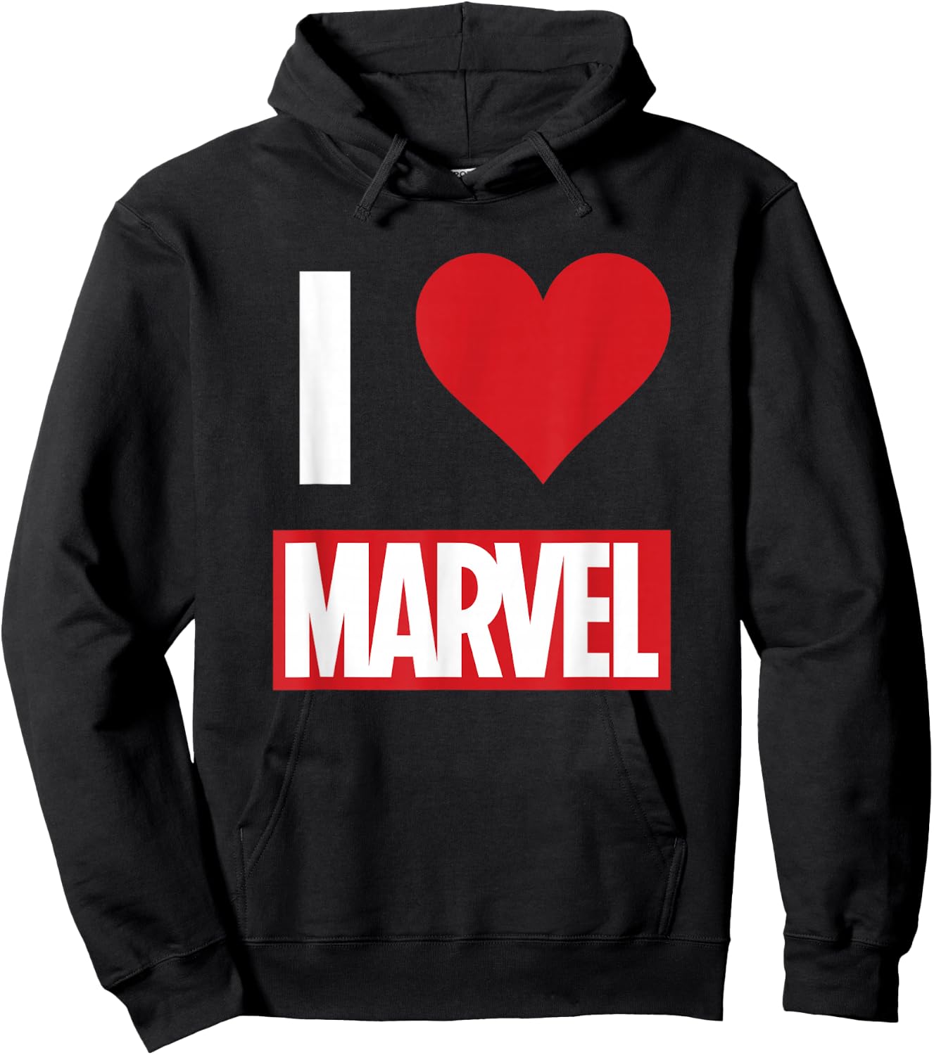 Marvel I HEART MARVEL Ultimate Fan Love Brick Logo Hoodie - Hoodie | Black