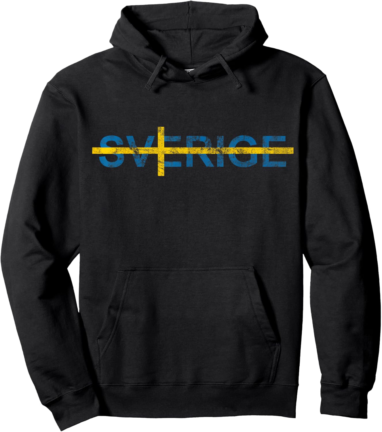 Sverige Swedish Flag Sweden Travel Europe Nordic Cross Hoodie - Hoodie | Black