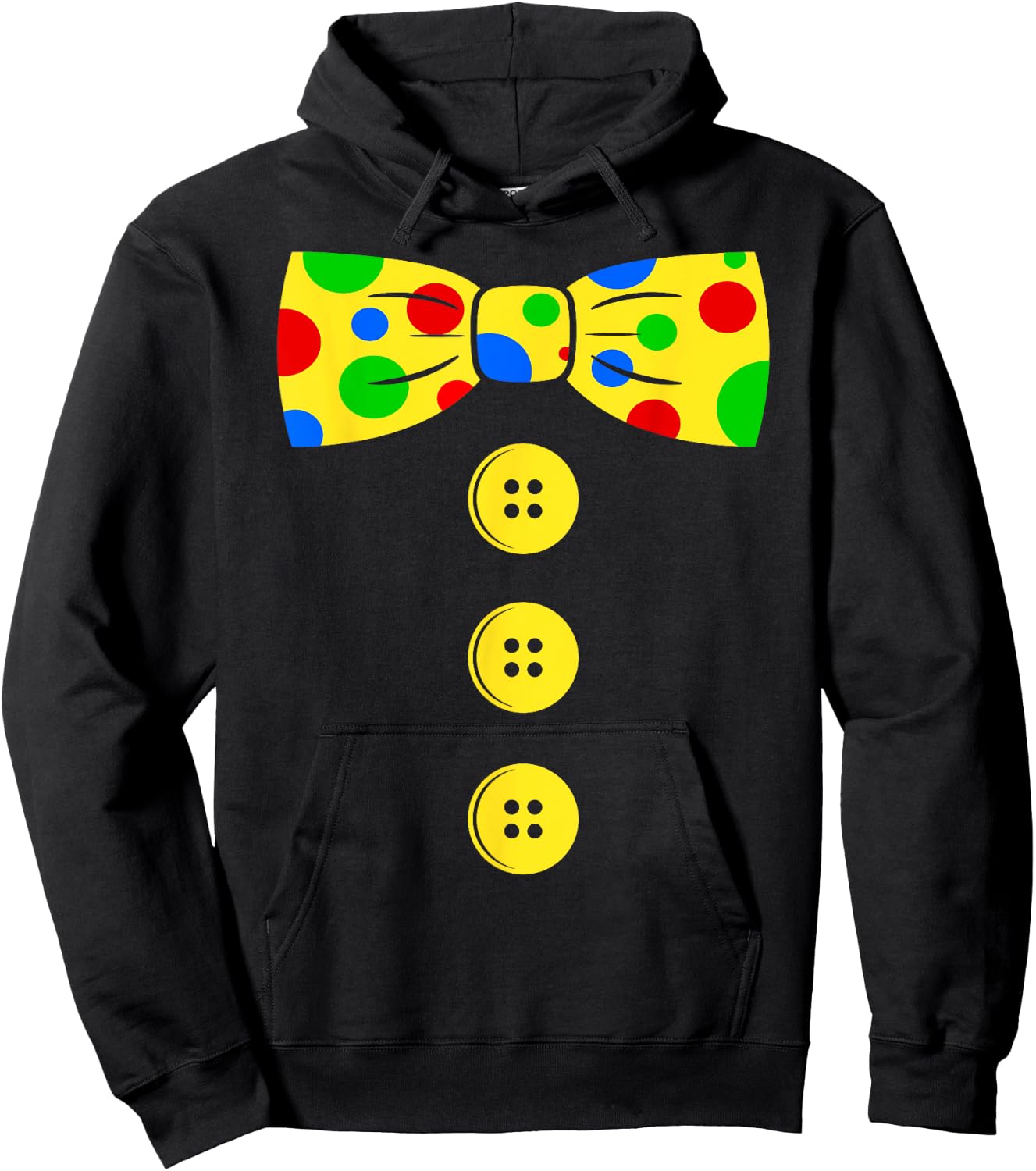 Clown Big Bow Tie | Funny tacky clown outfit Hoodie - Hoodie | Black